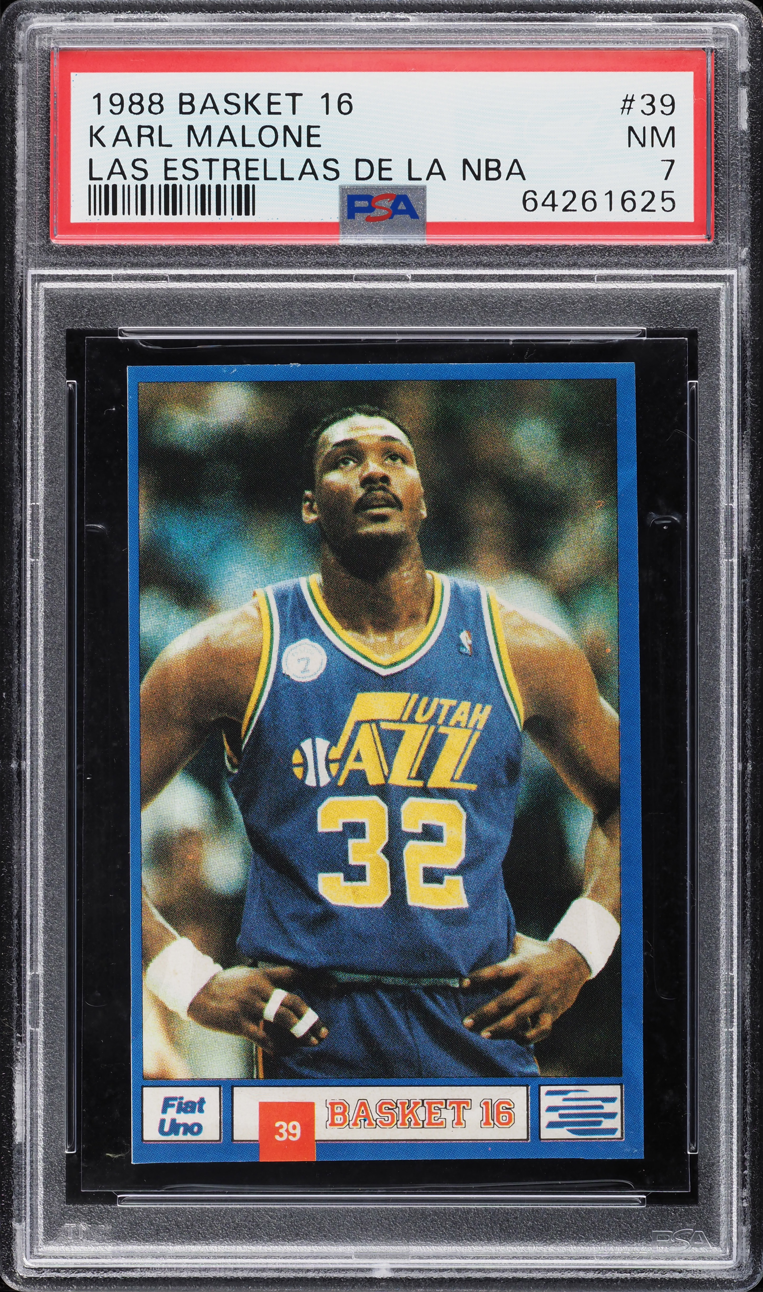 1988 Basket 16 Las Estrellas De La NBA Karl Malone #39 PSA 7 NRMT