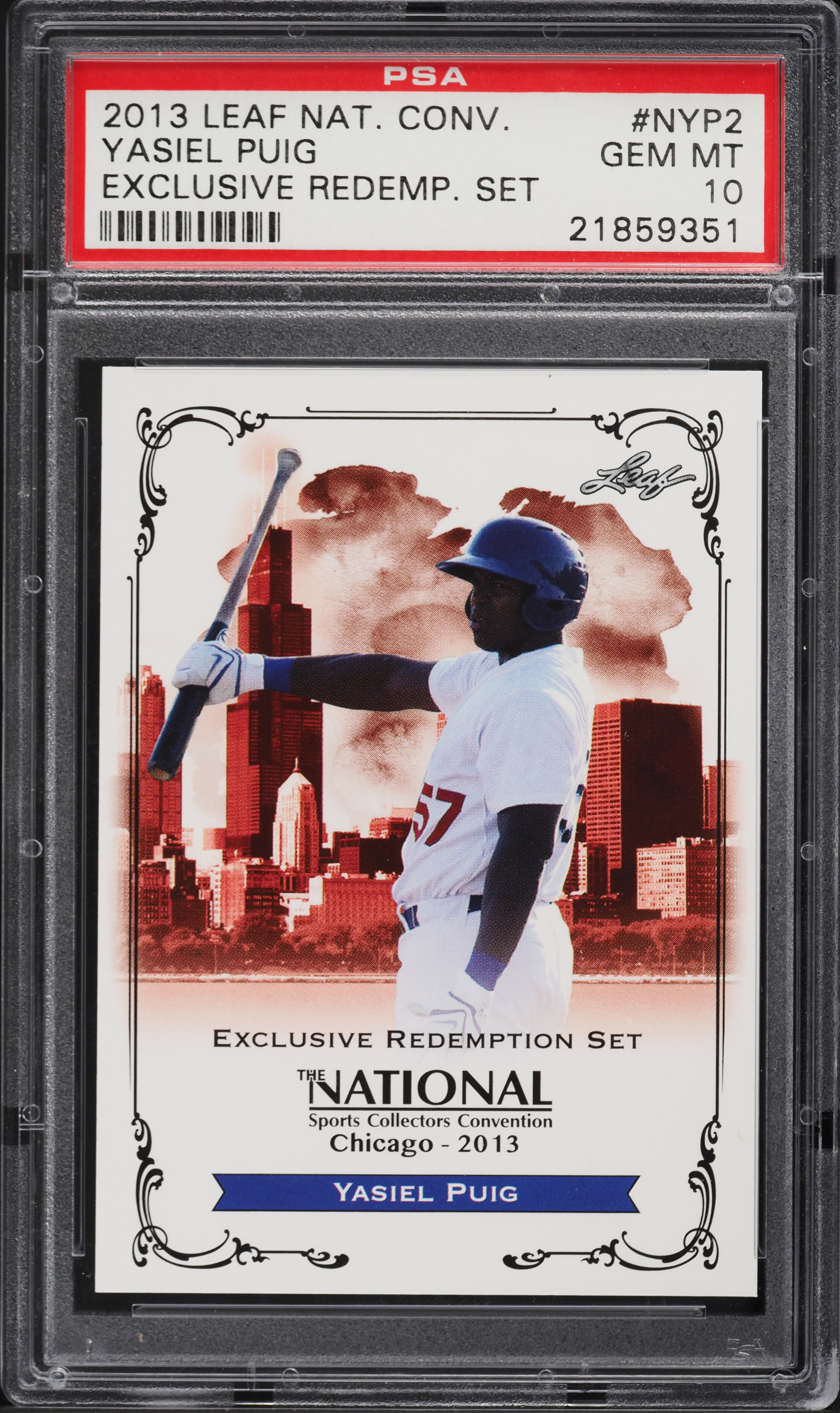 2013 Leaf National Convention Exclusive Redemption Set Yasiel Puig