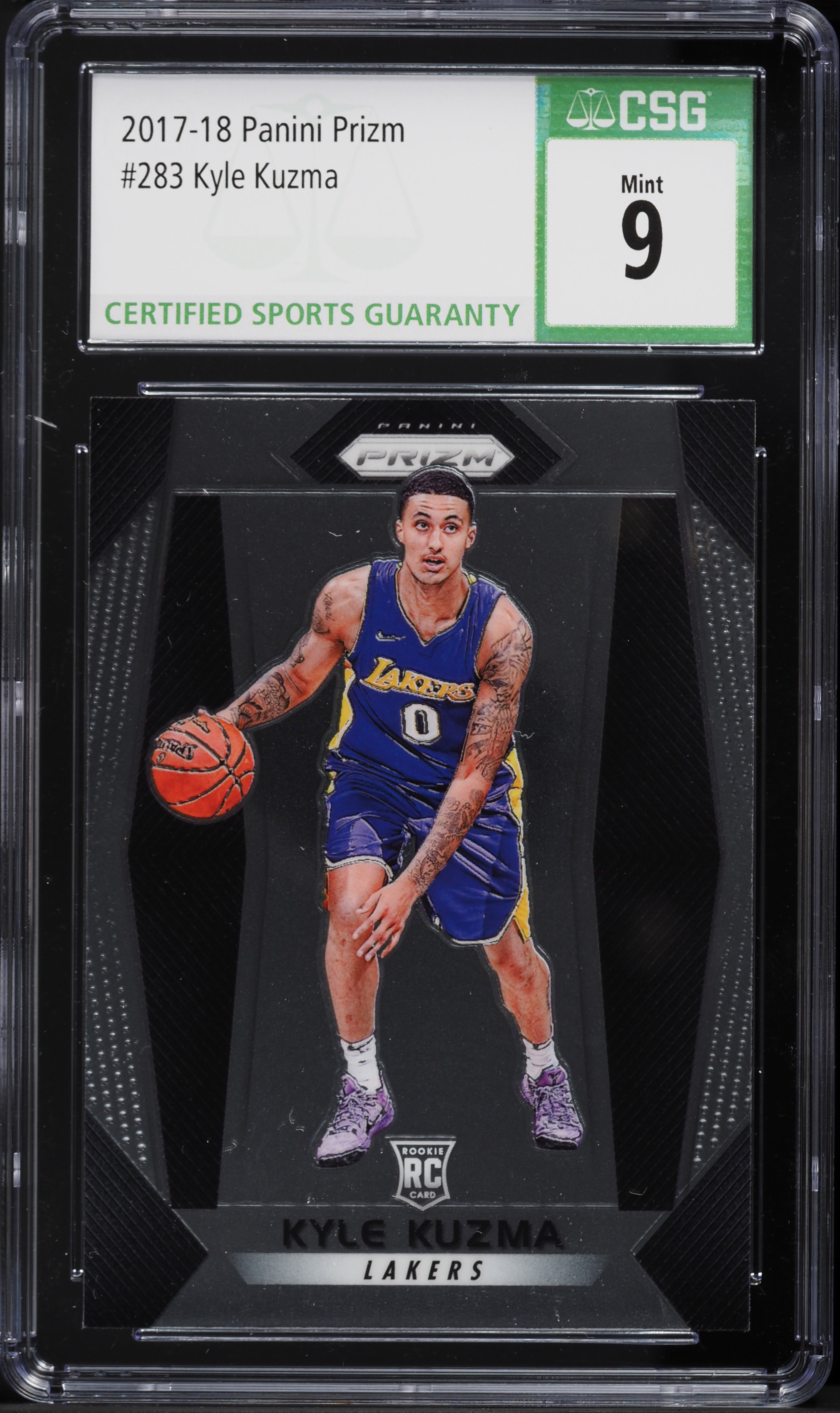 2017 Panini Prizm Kyle Kuzma ROOKIE #283 CSG 9 MINT on Fanatics