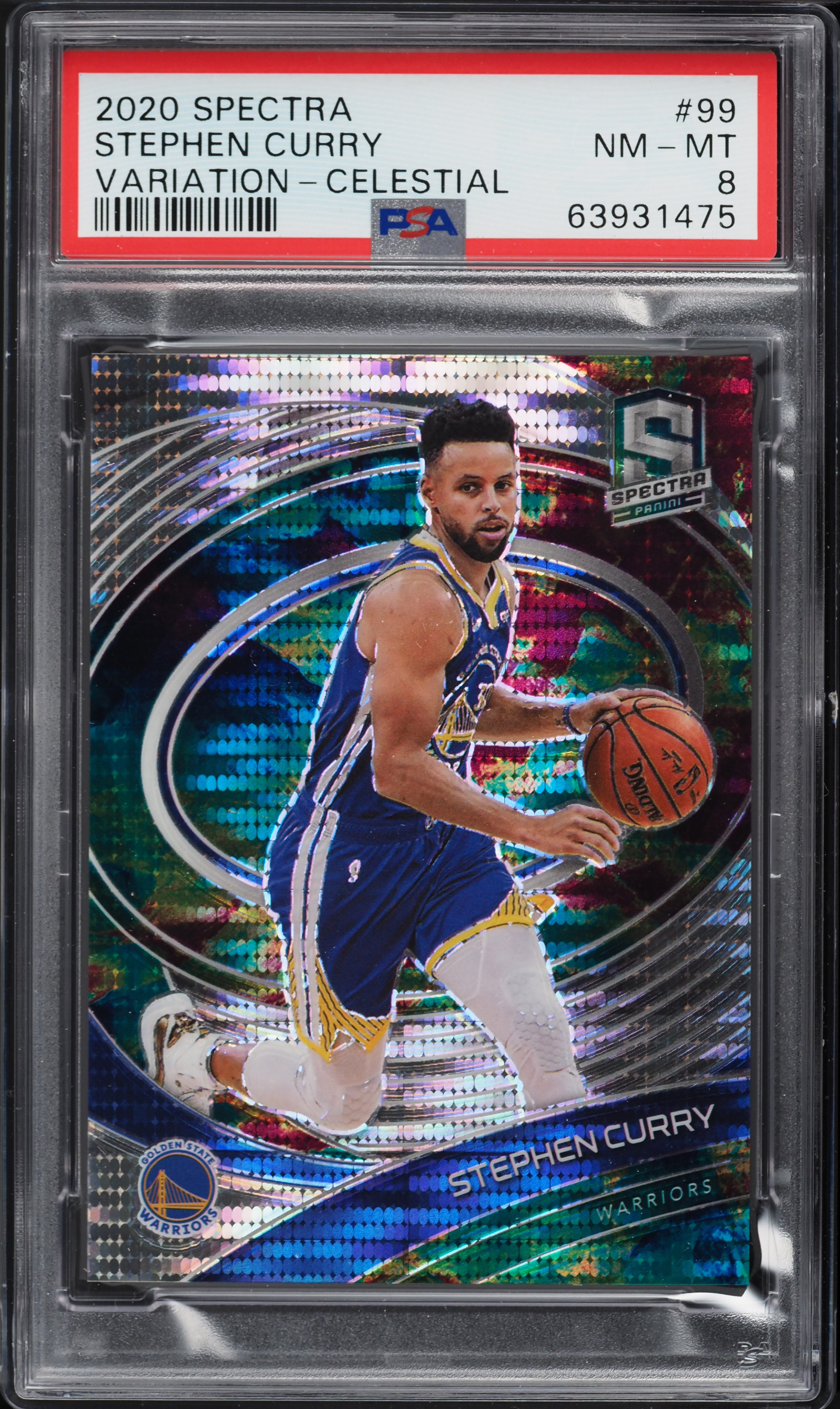 2020 Panini Spectra Variation Celestial Stephen Curry /99 #99 PSA