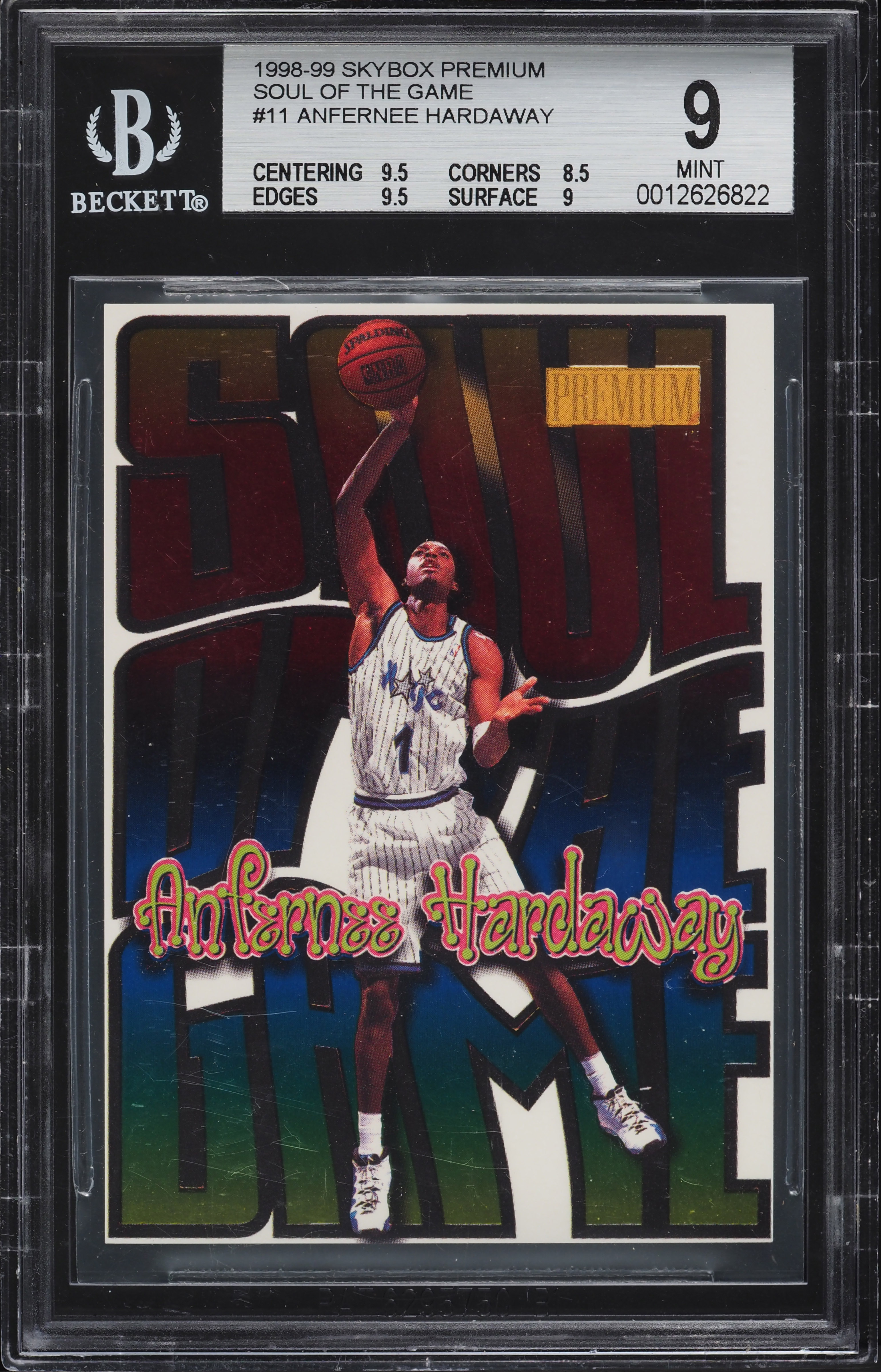 1998 Skybox Premium Soul Of The Game Anfernee Hardaway #11 BGS 9 