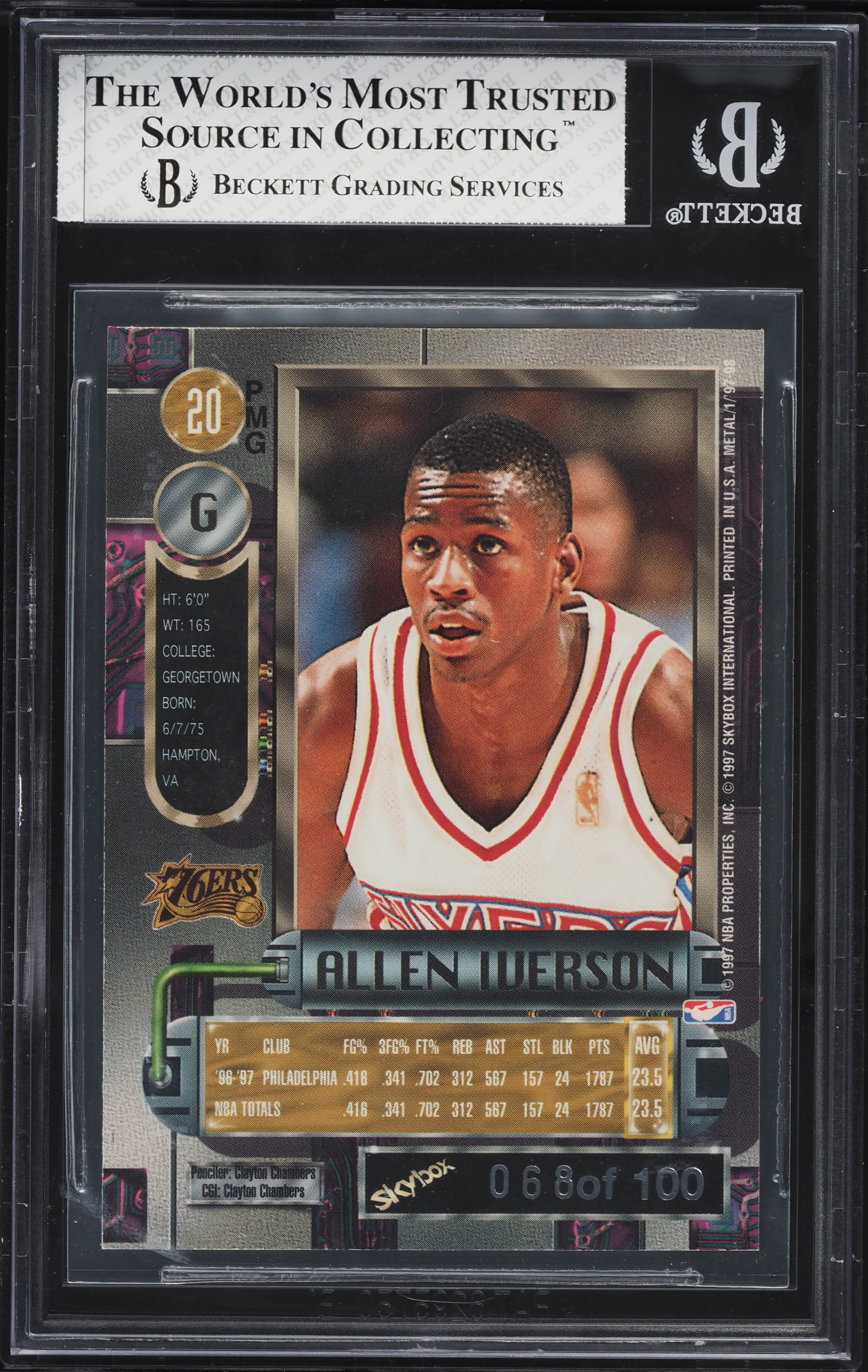 ALLEN IVERSON 100枚限定 Allen Iverson 2005-06 Hoops #100 BASKETBALL Card | eBay