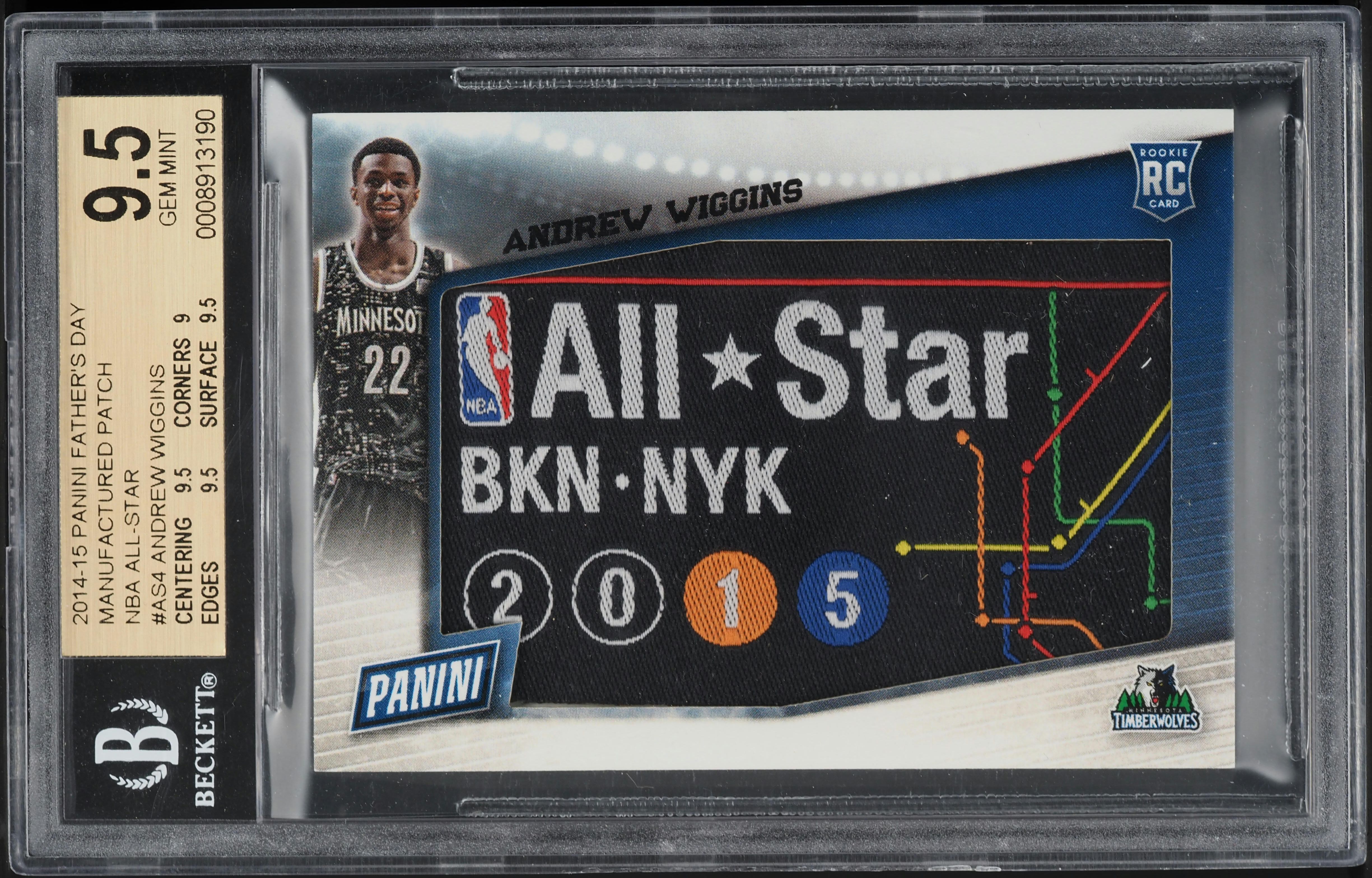 2014 Panini Father's Day NBA All-Star Andrew Wiggins ROOKIE PATCH