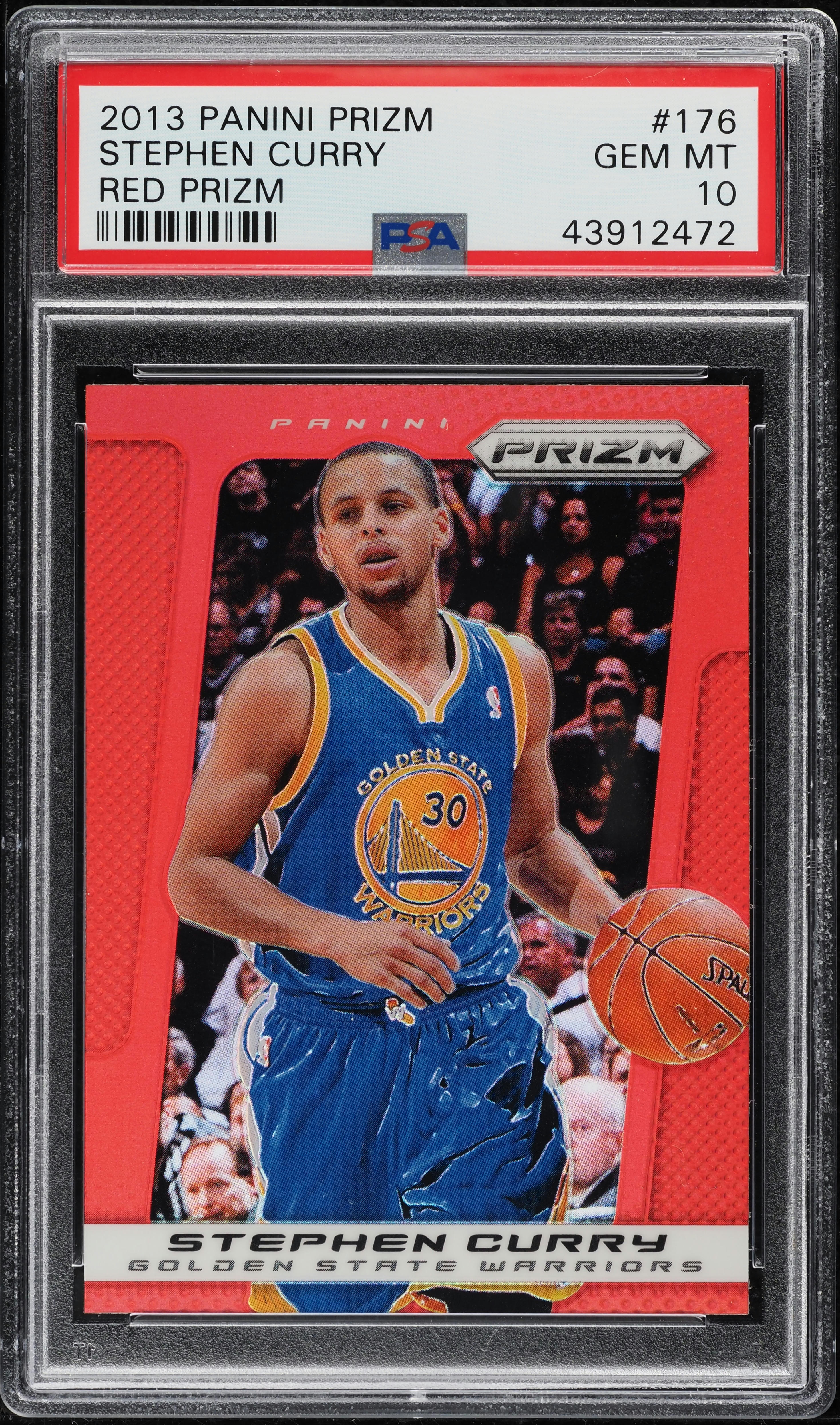 2013 Panini Prizm Red Stephen Curry #176 PSA 10 GEM MINT on