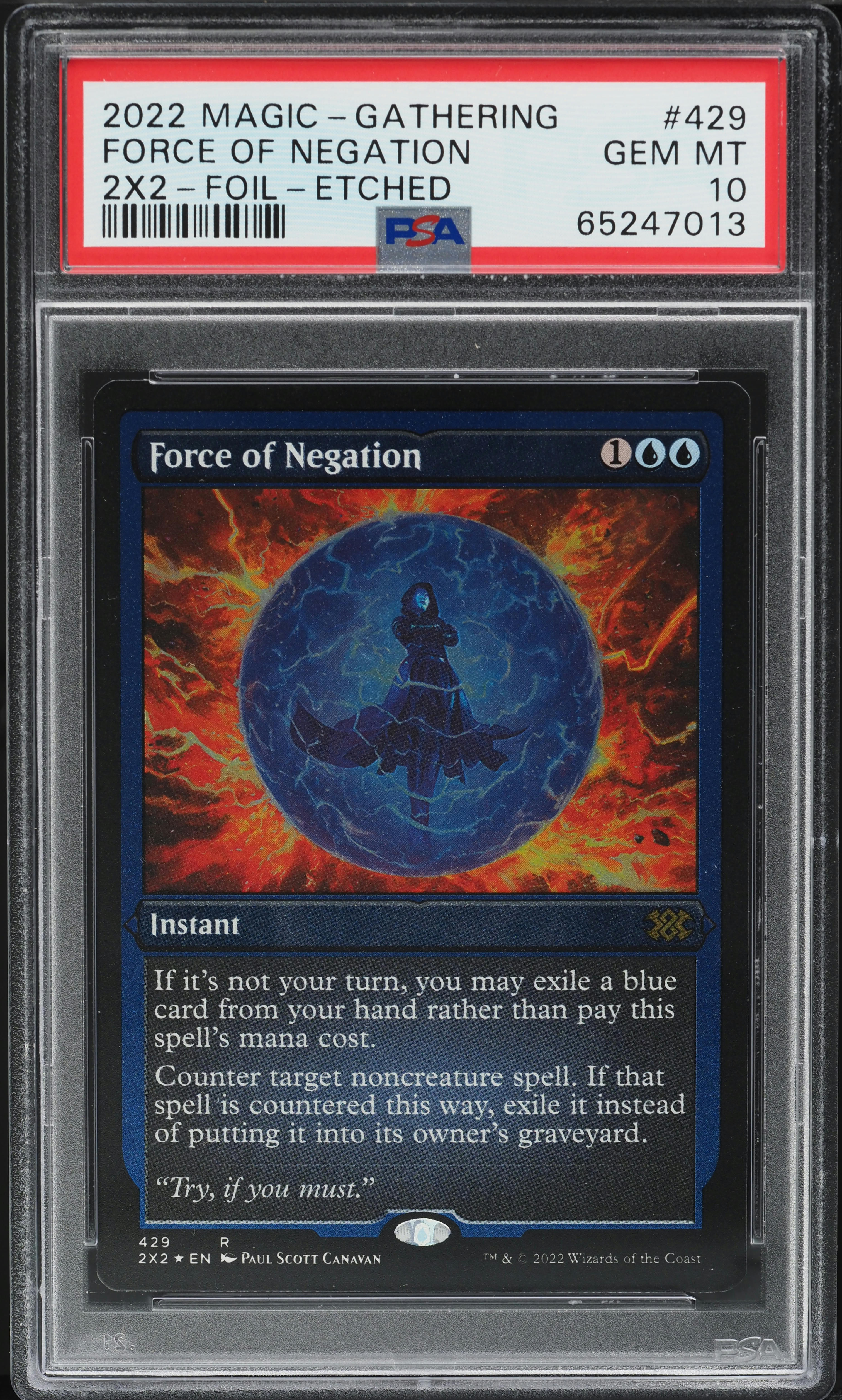 2022 Magic The Gathering MTG Double Masters Foil Etched Force Of