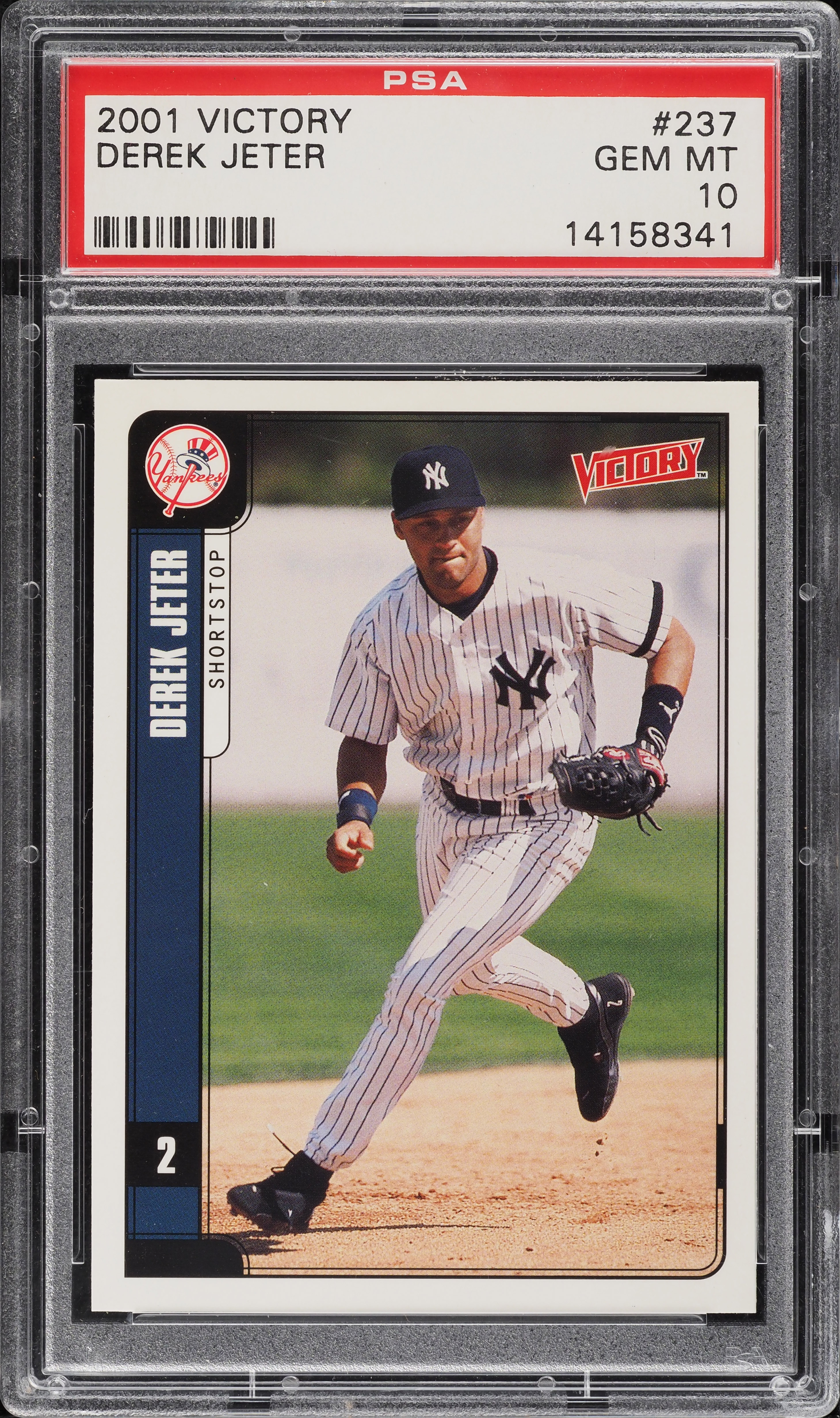 2001 Upper Deck Victory Derek Jeter #237 PSA 10 GEM MINT on