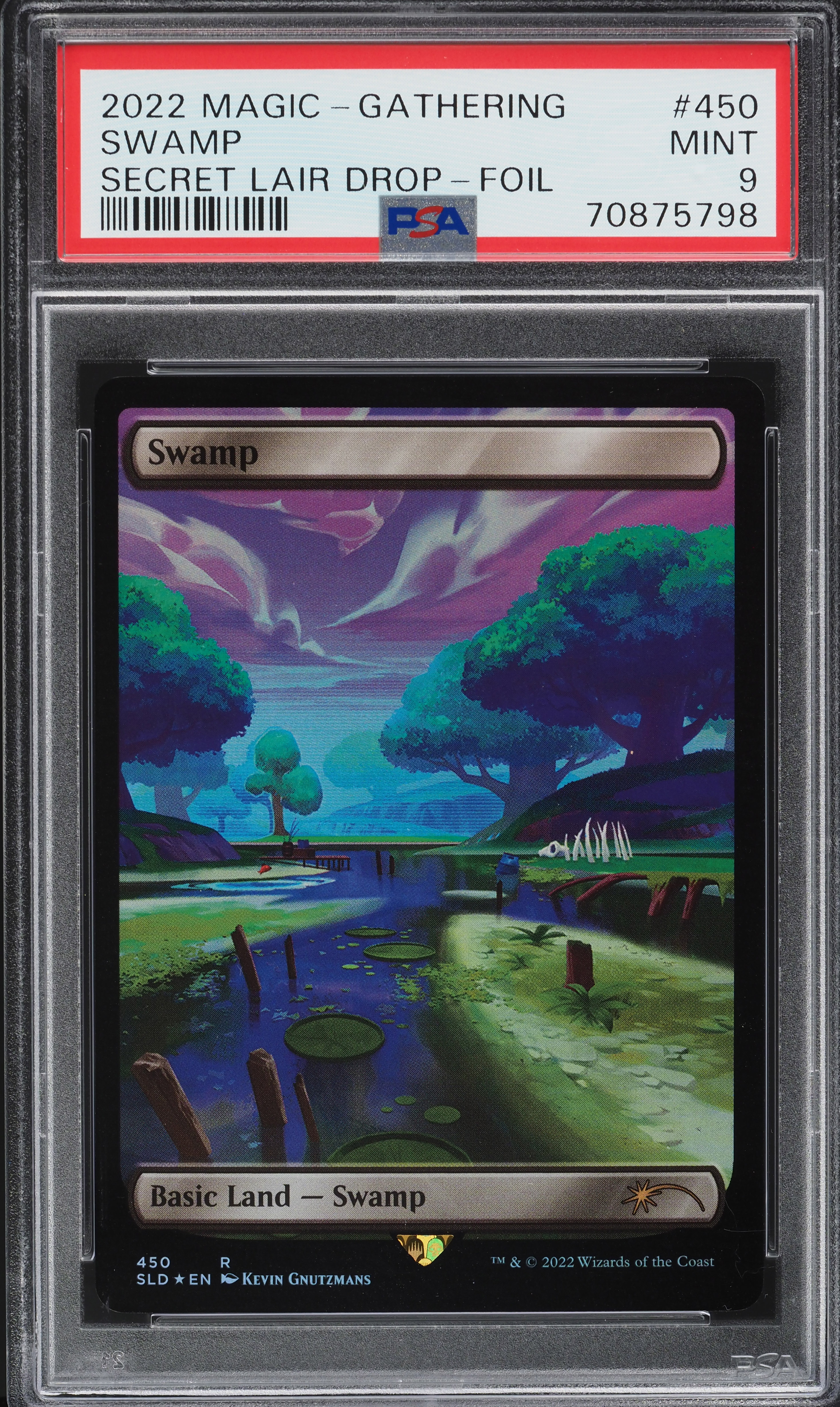 2022 Magic The Gathering MTG Secret Lair Drop Foil Swamp PSA 9