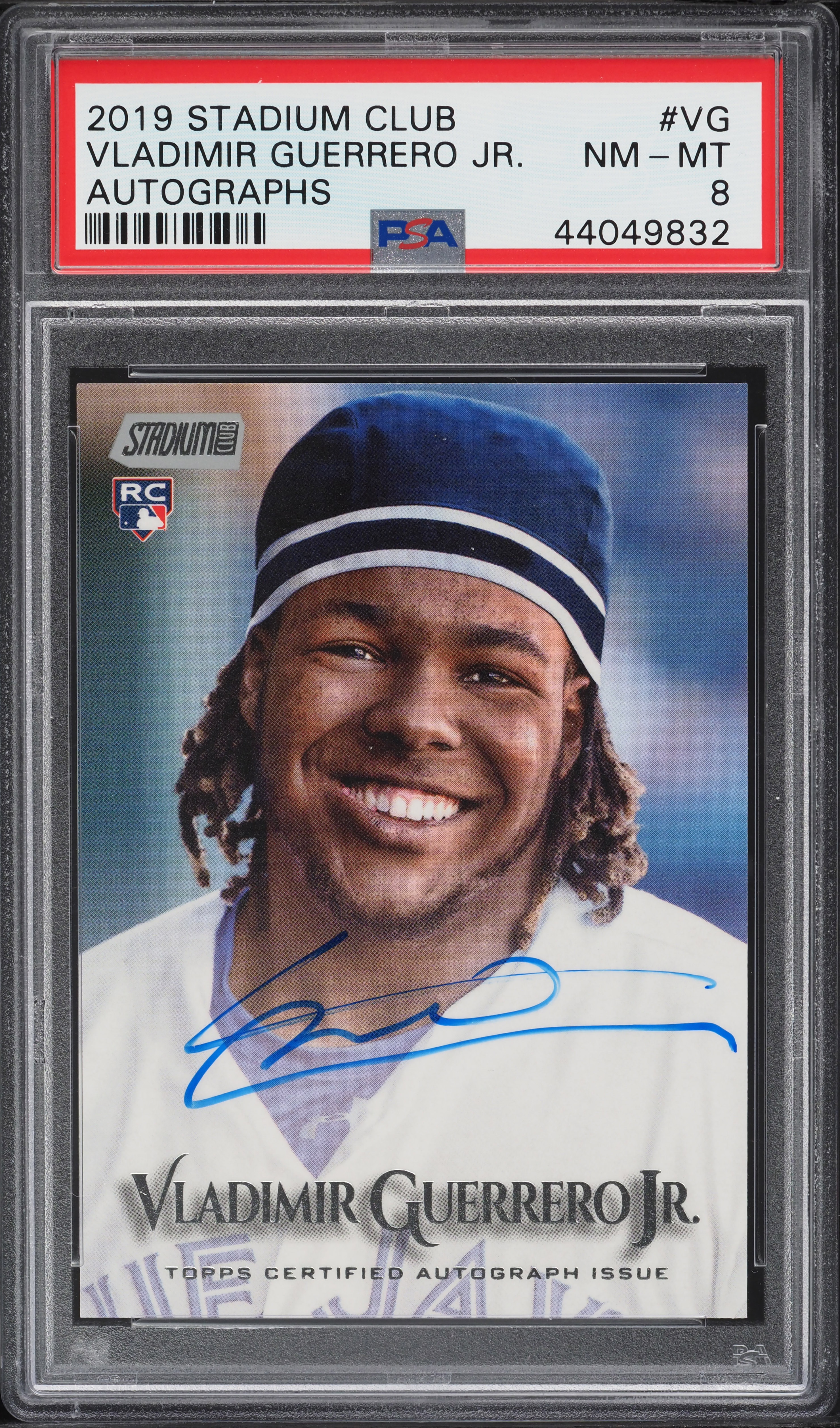 2019 Stadium Club Vladimir Guerrero Jr. ROOKIE AUTO #SCA-VG PSA 8