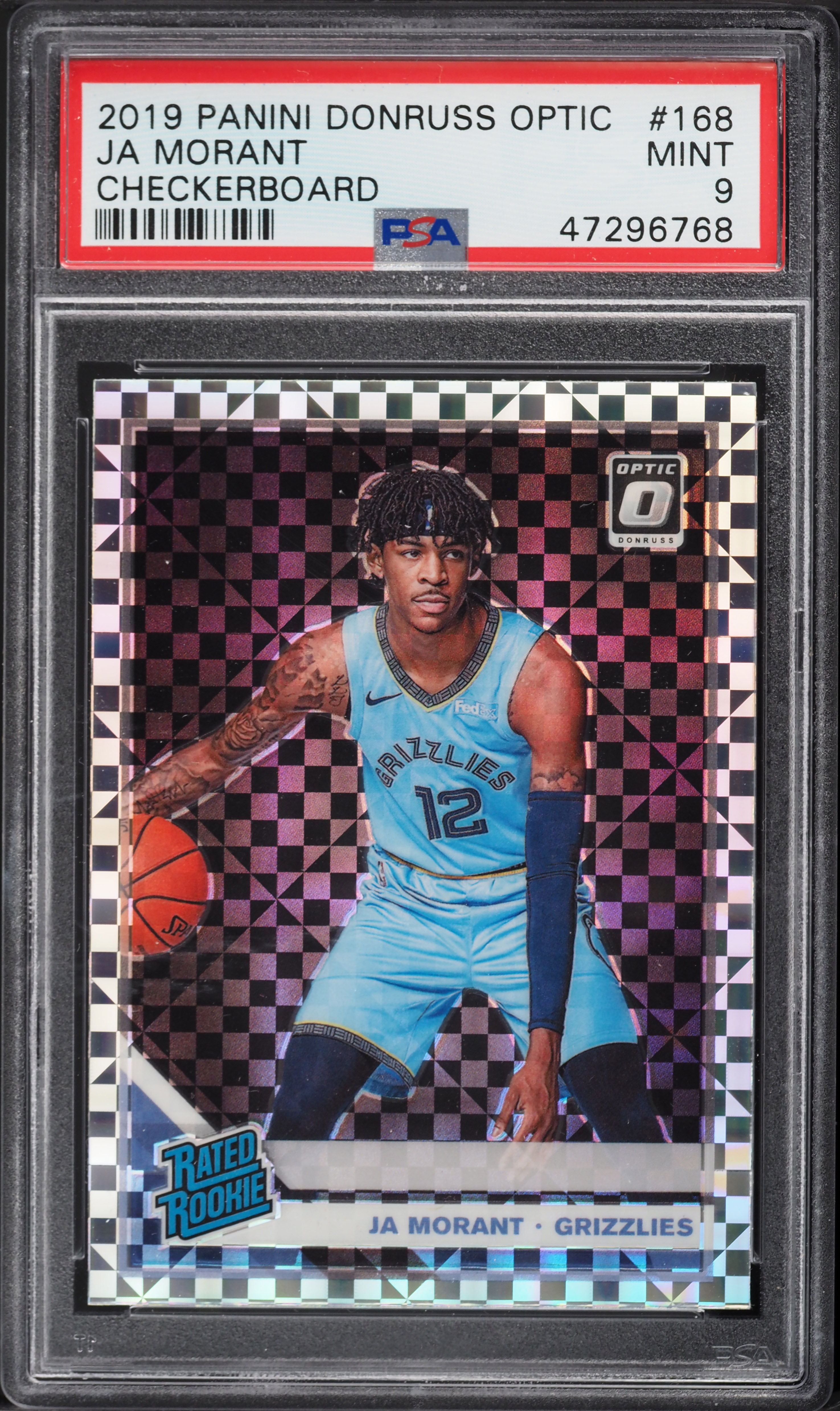 2019 Donruss Optic Checkerboard Ja Morant ROOKIE #168 PSA 9 MINT 