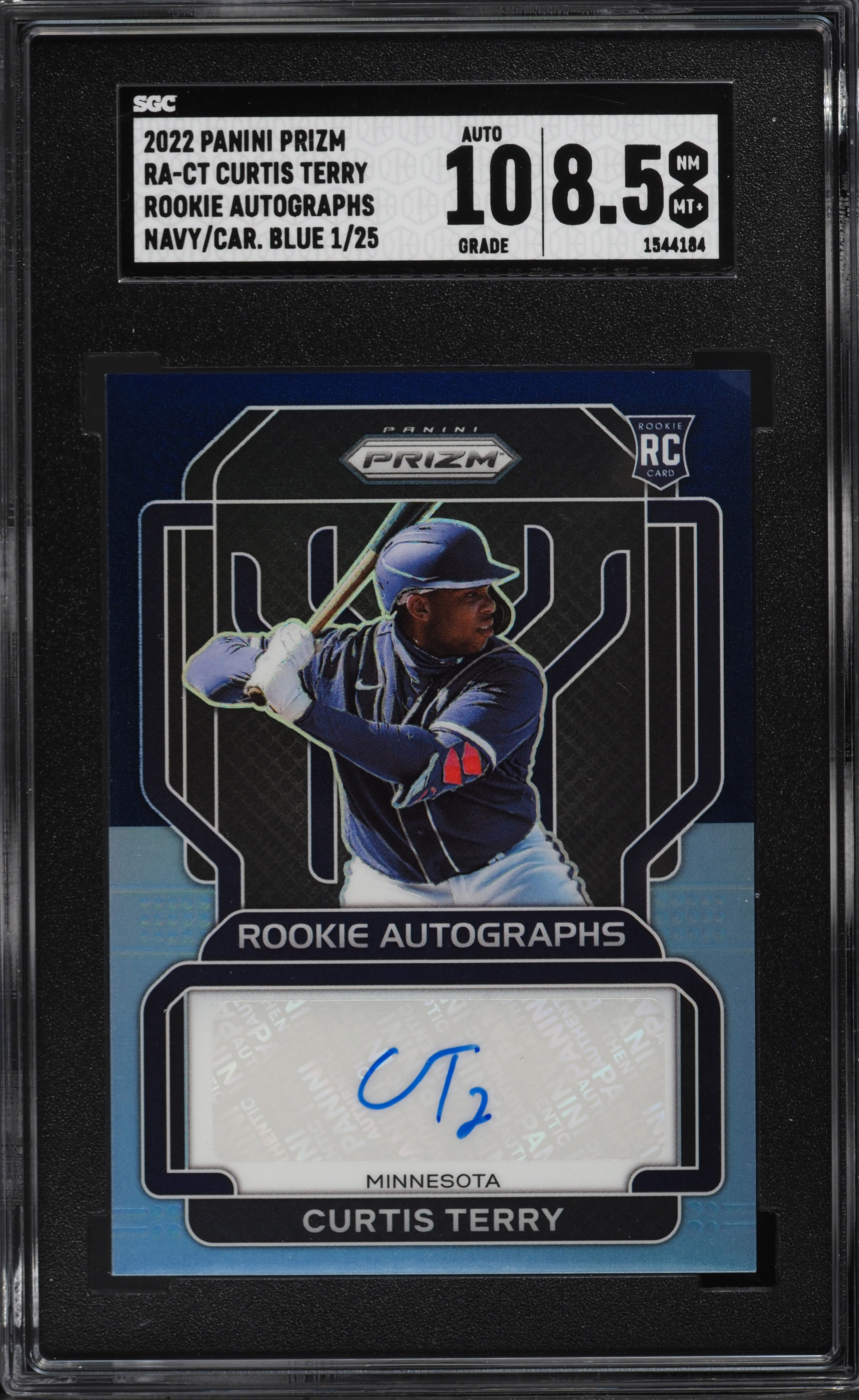 2022 Panini Prizm Navy & Carolina Blue Curtis Terry ROOKIE AUTO 1