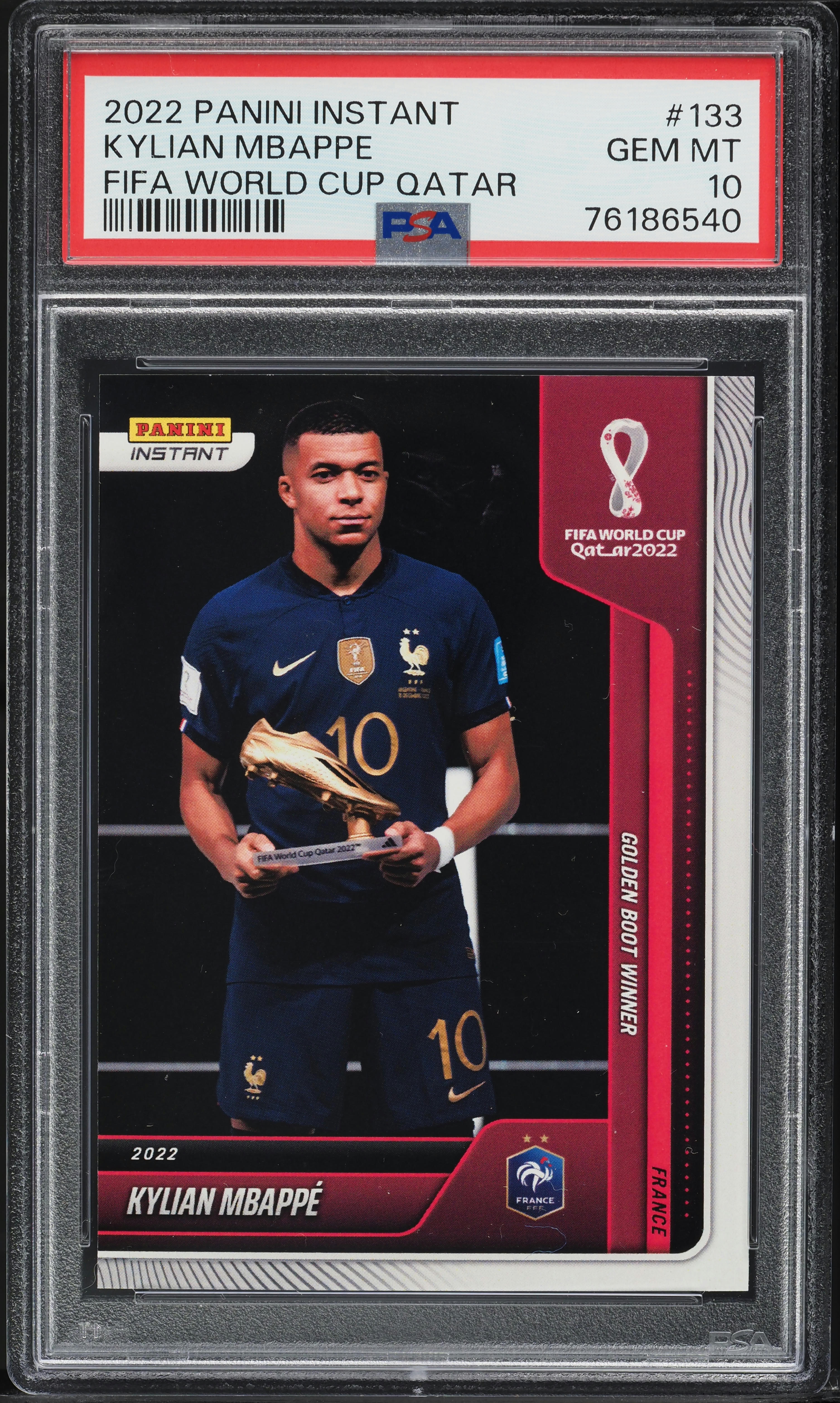 2022 Panini Instant FIFA World Cup Qatar Kylian Mbappe #133 PSA 10