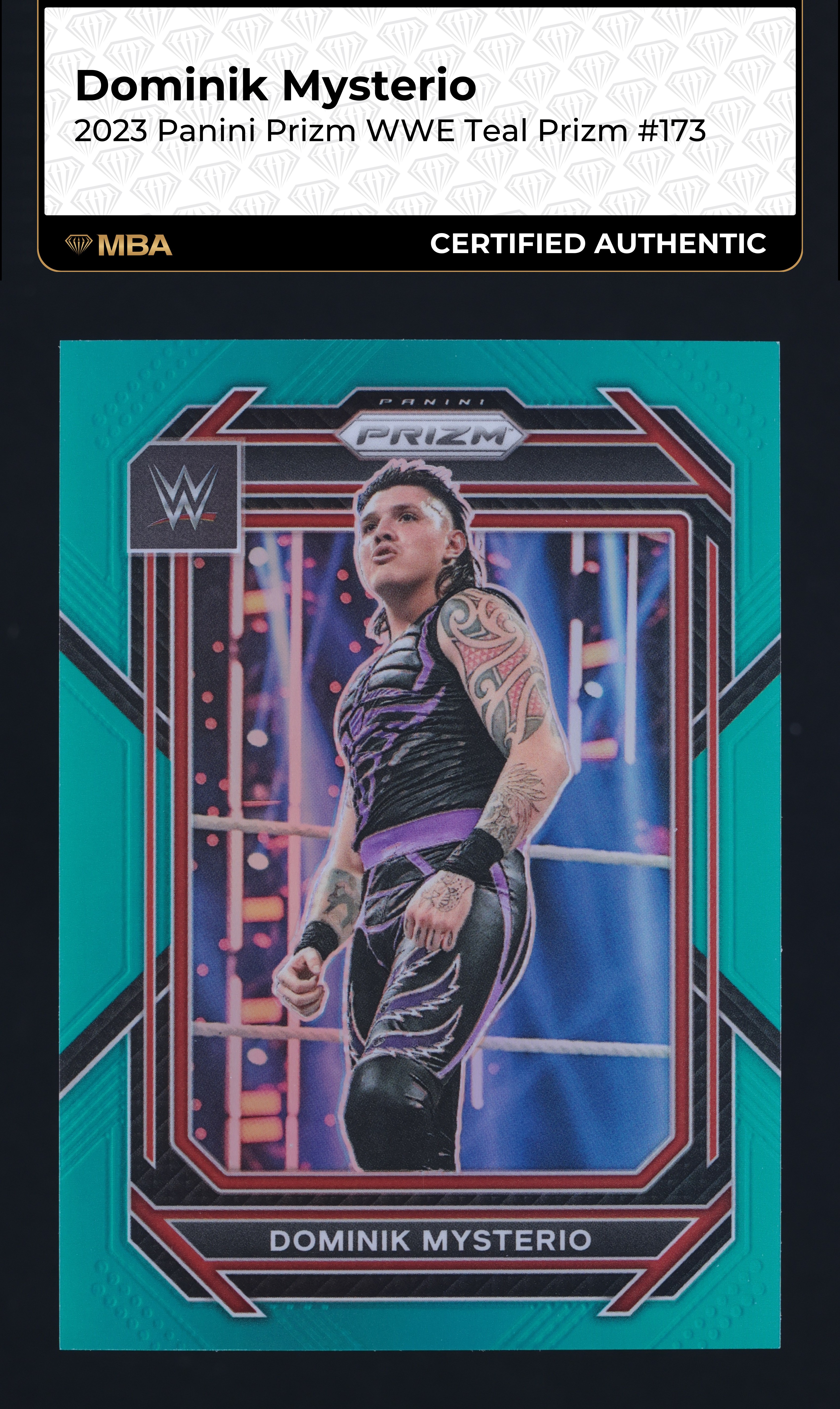 2023 Panini Prizm WWE Teal Dominik Mysterio /49 #173 MBA AUTH on