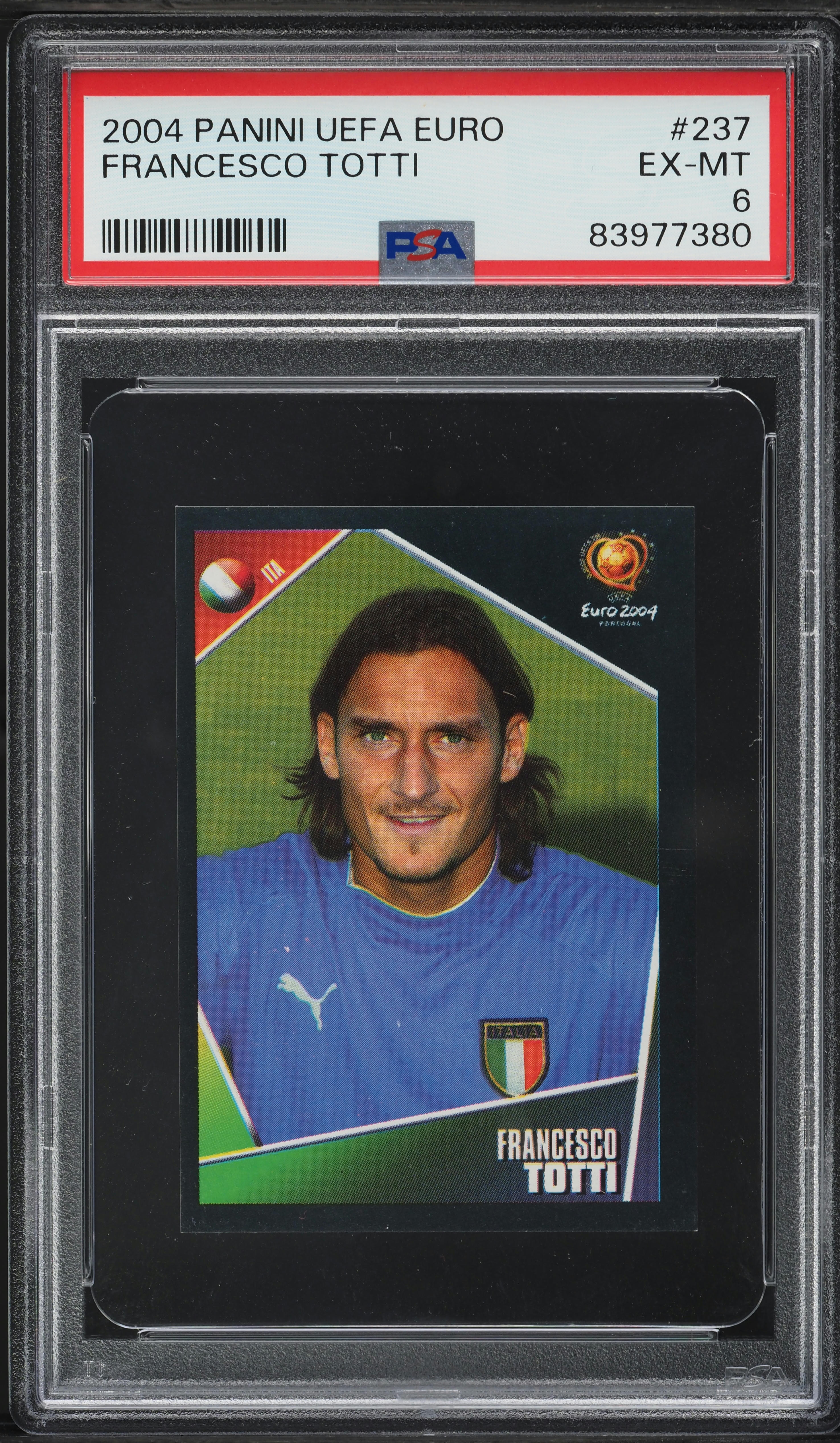 2004 Panini UEFA Euro Francesco Totti #237 PSA 6 EXMT on Fanatics