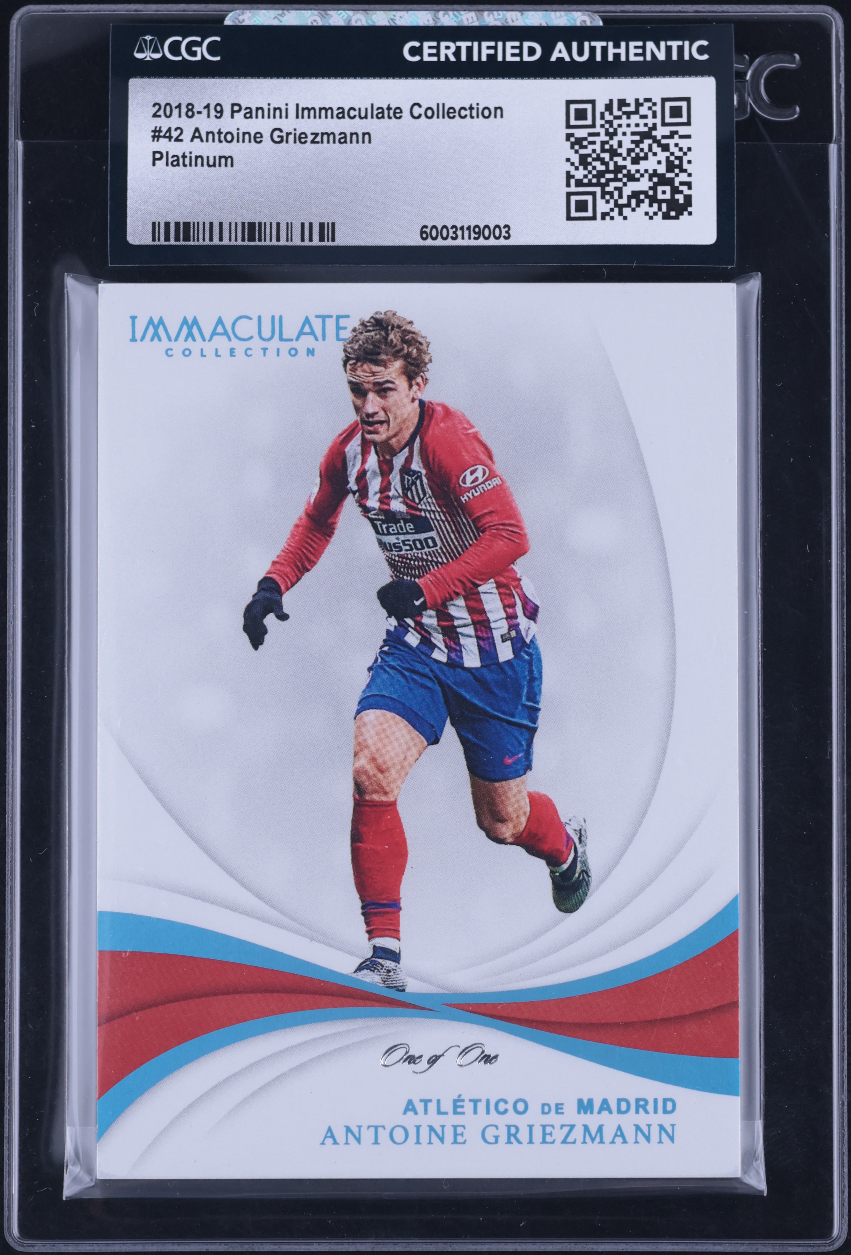 2018 Immaculate Collection Platinum Antoine Griezmann 1/1 #42 CGC 