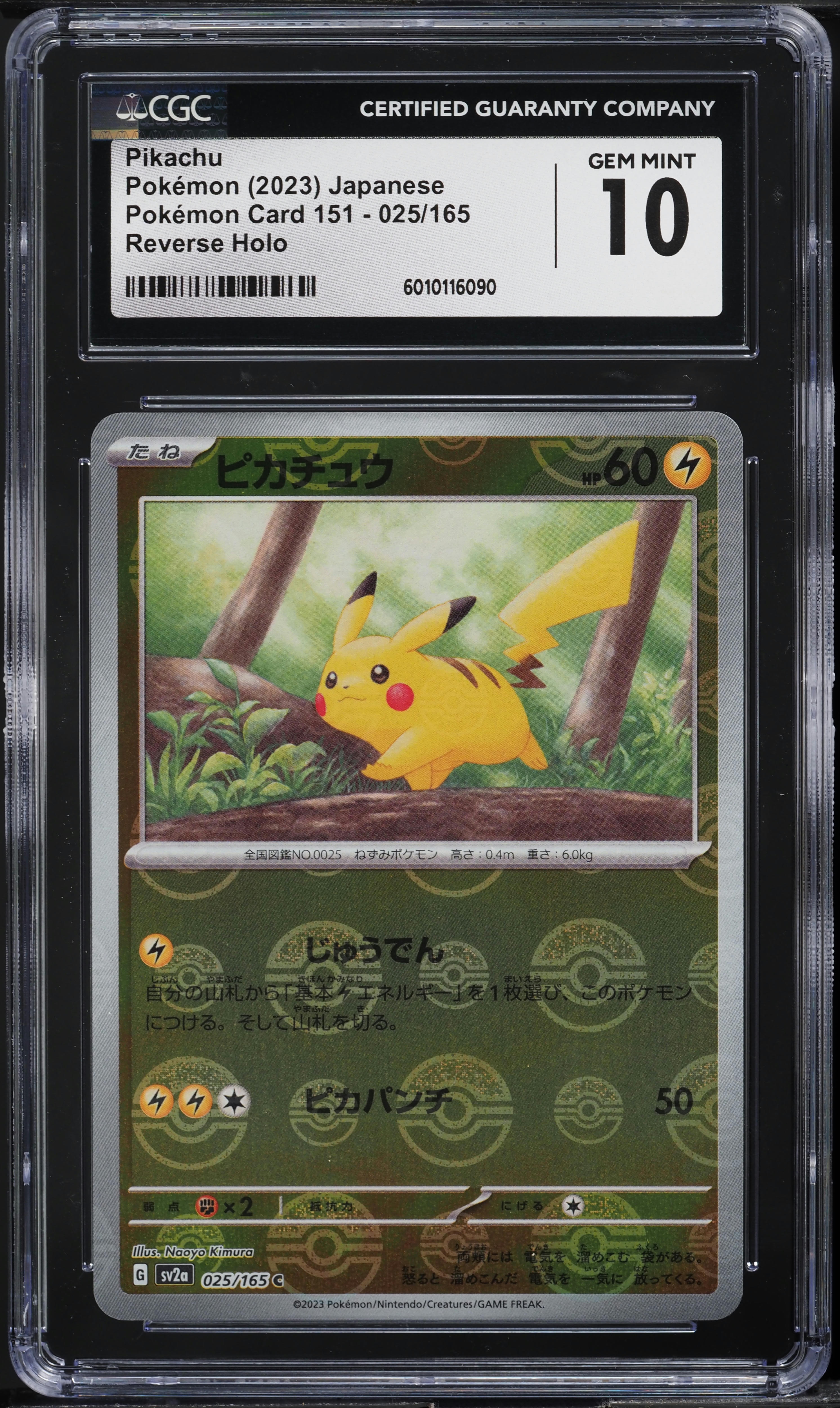 2023 Pokemon Japanese SV 151 Poke Ball Reverse Holo Pikachu #25 CGC 10 GEM MINT on Fanatics Collect 2023 Pokemon Japanese SV 151 Poke Ball Reverse Holo Pikachu #25 CGC 10 GEM MINT on Fanatics Collect