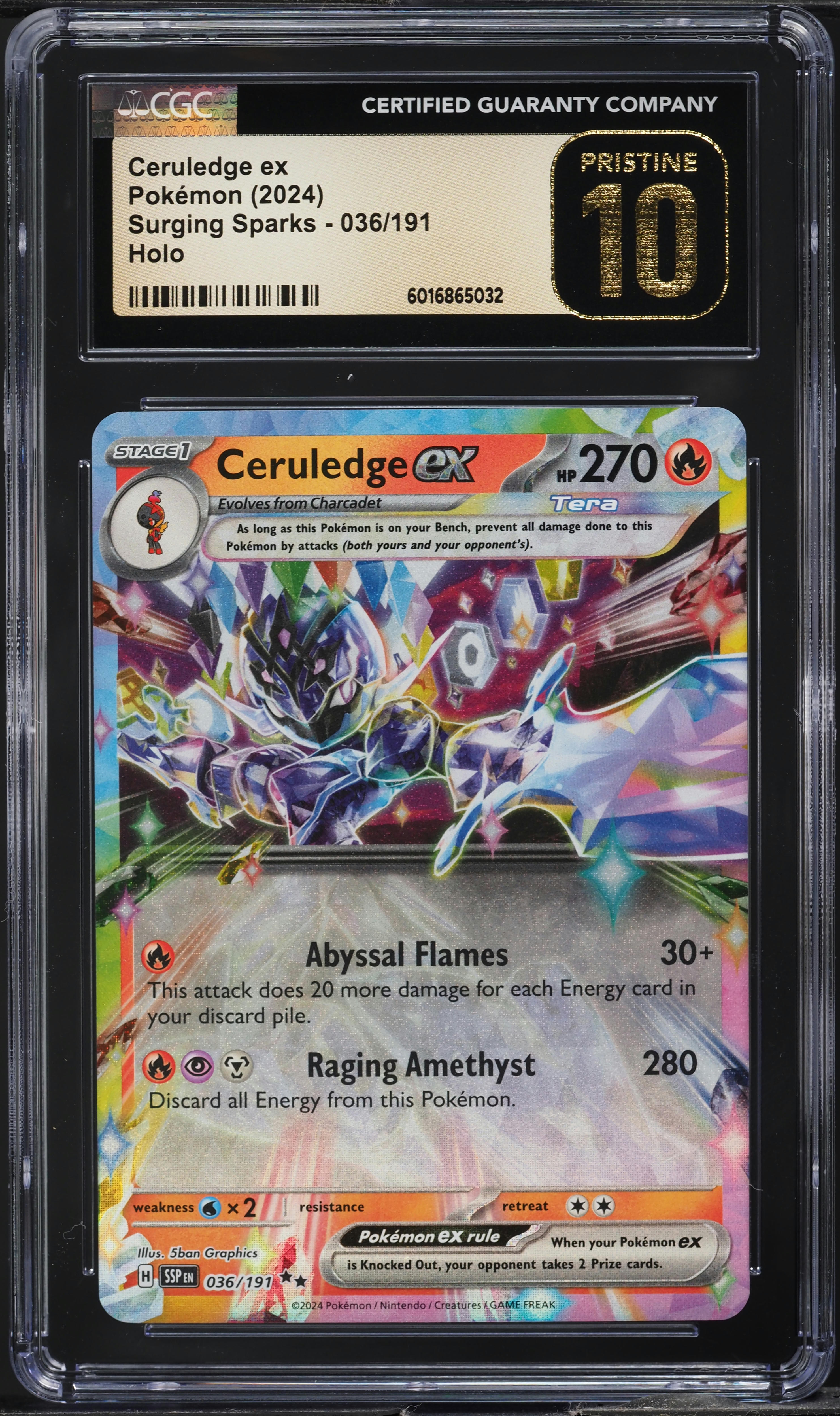 ceruledge ex pokemon card Pokemon CardCERULEDGE EXSAR(203/187) (SV8a) Japanese PSA10 Preserved in a tamper 2024 Pokemon Japanese Sv8a-Terastal Fest