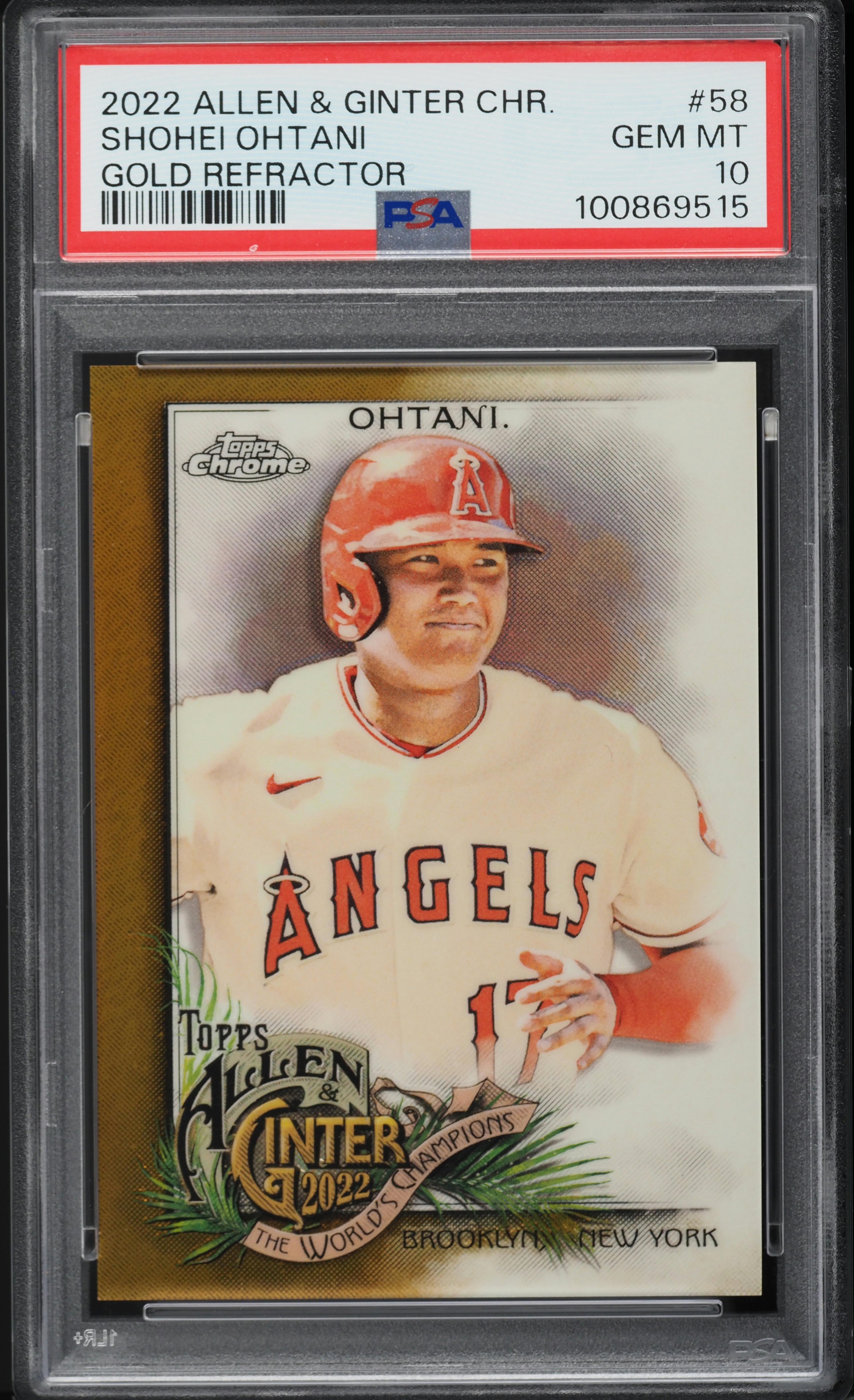 2022 Topps Allen & Ginter Chrome Gold Refractor Shohei Ohtani /50