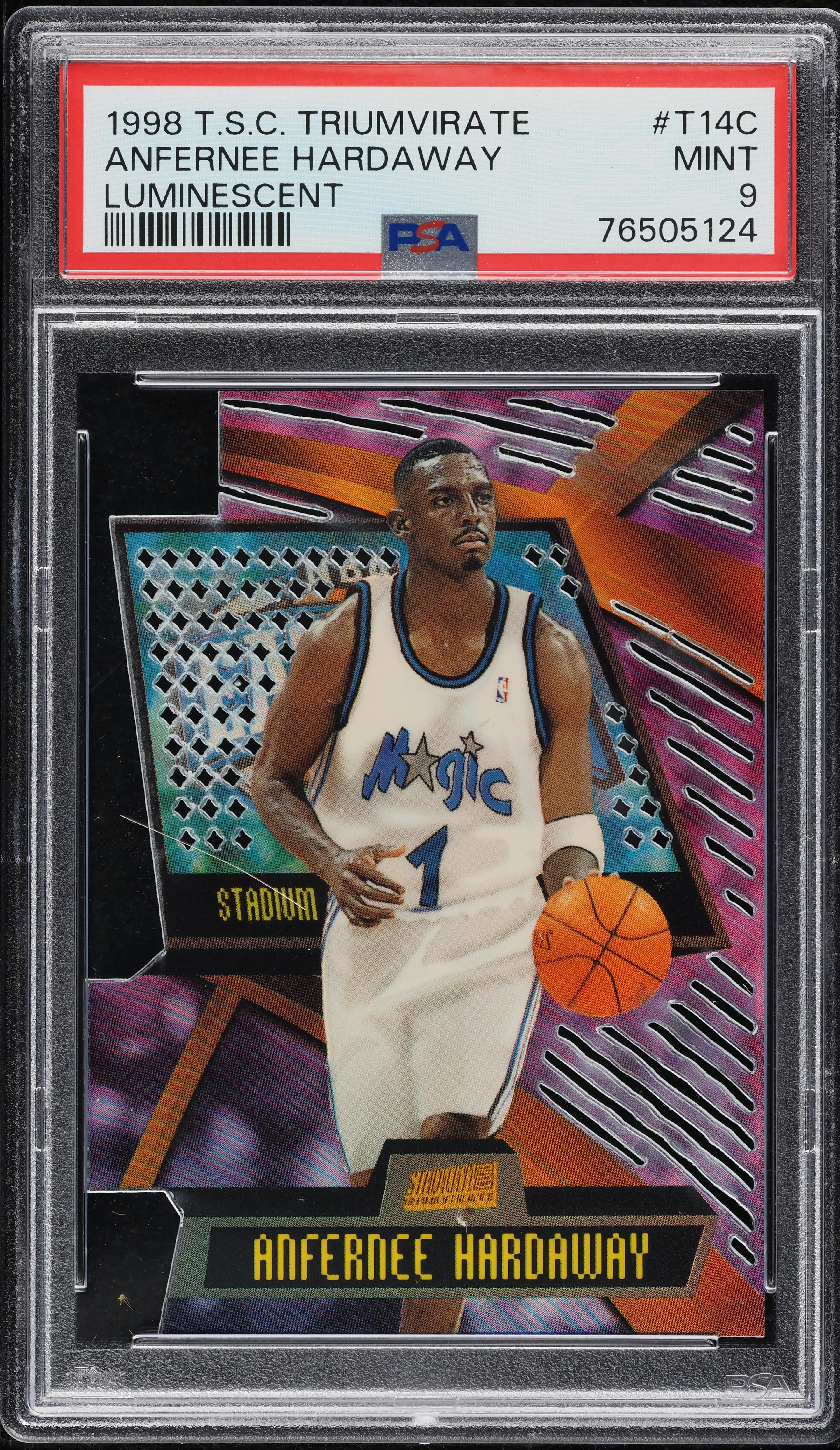 1998 Stadium Club Triumvirate Luminescent Anfernee Hardaway #T14C