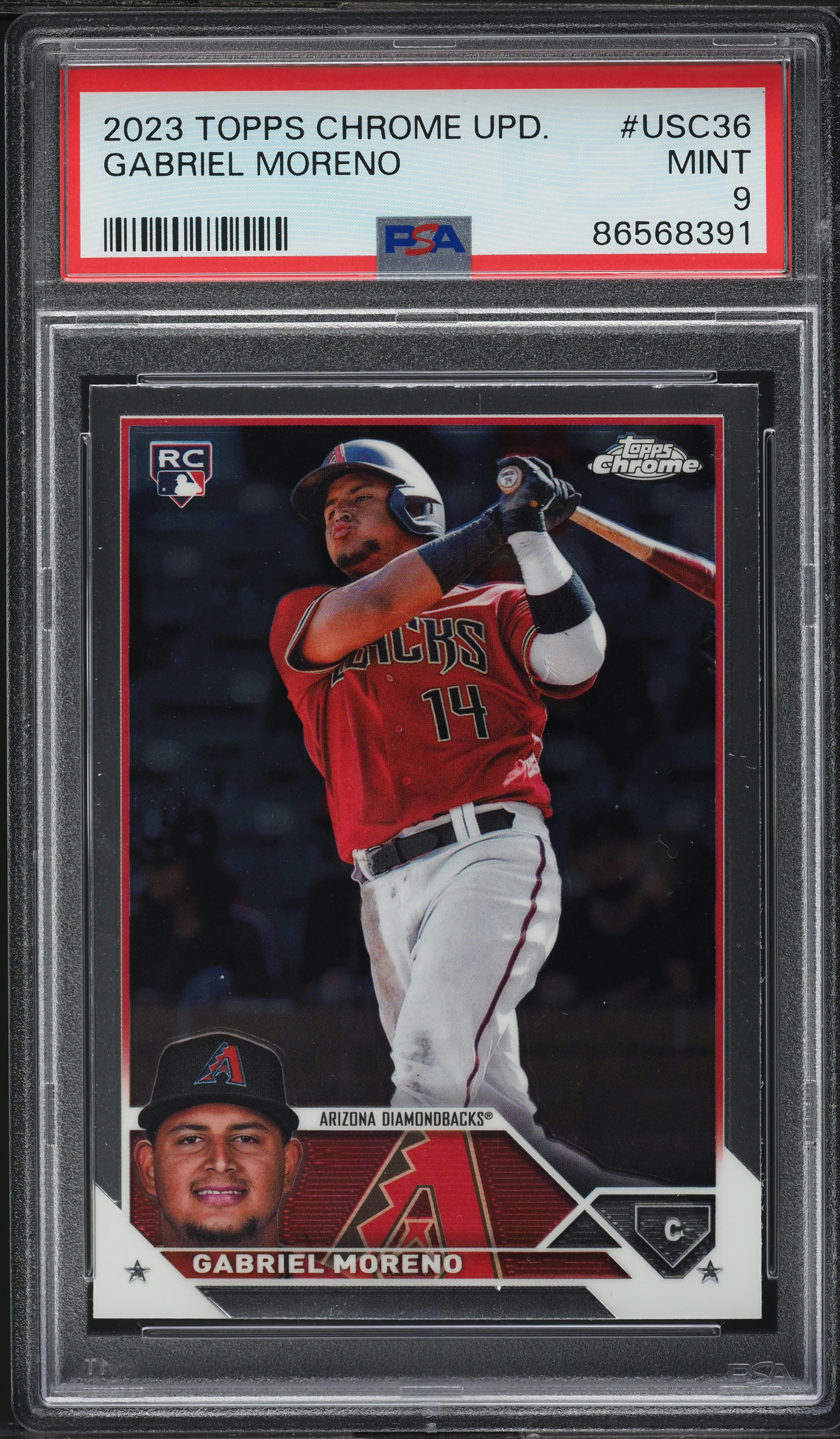 2023 Topps Chrome Update Gabriel Moreno ROOKIE #USC36 PSA 9 MINT 