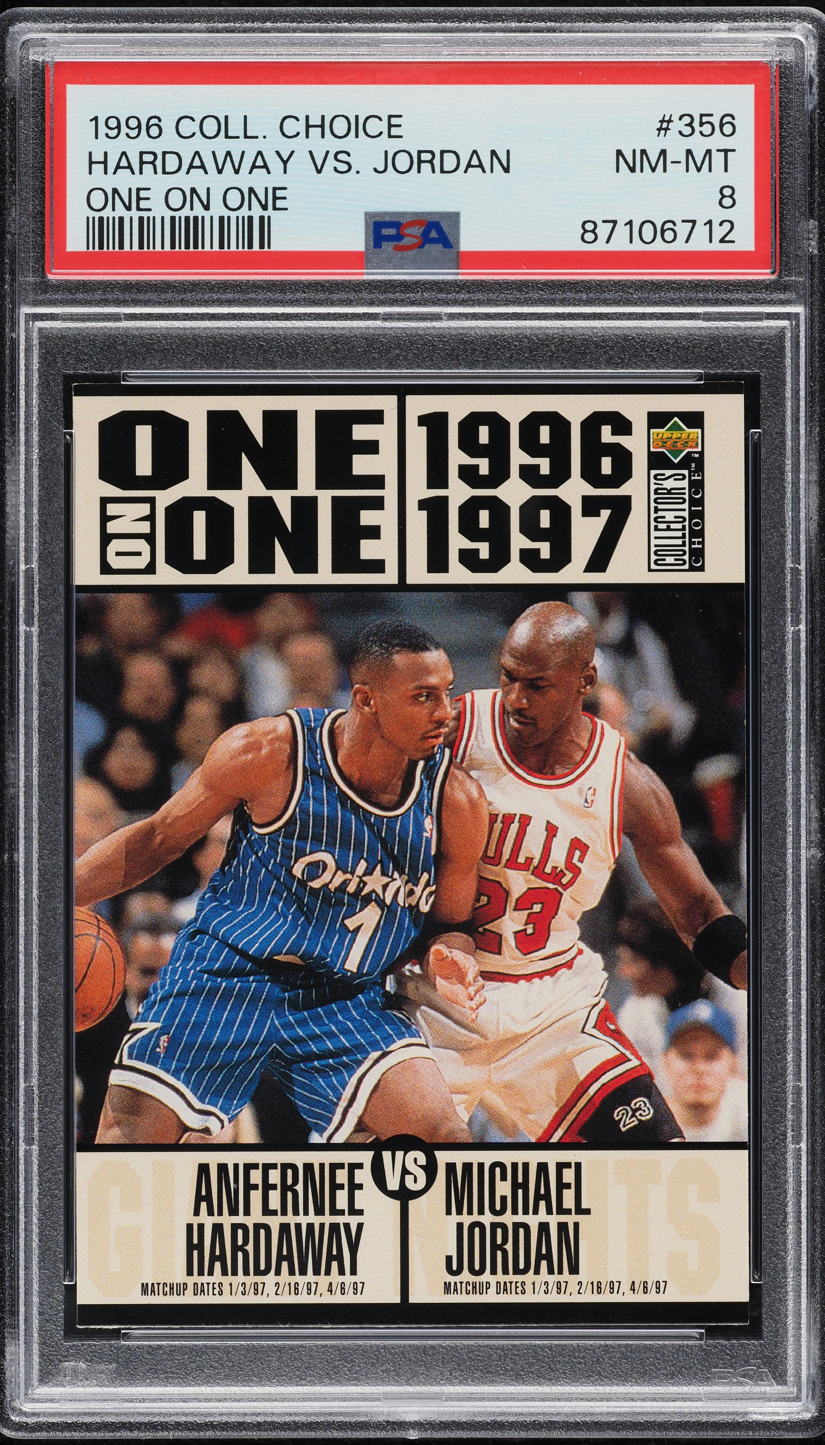 その他 Jordan Holding Court Anfernee Hardaway 1996 Collector's Choice Anfernee Hardaway Vs. Michael Jordan #356