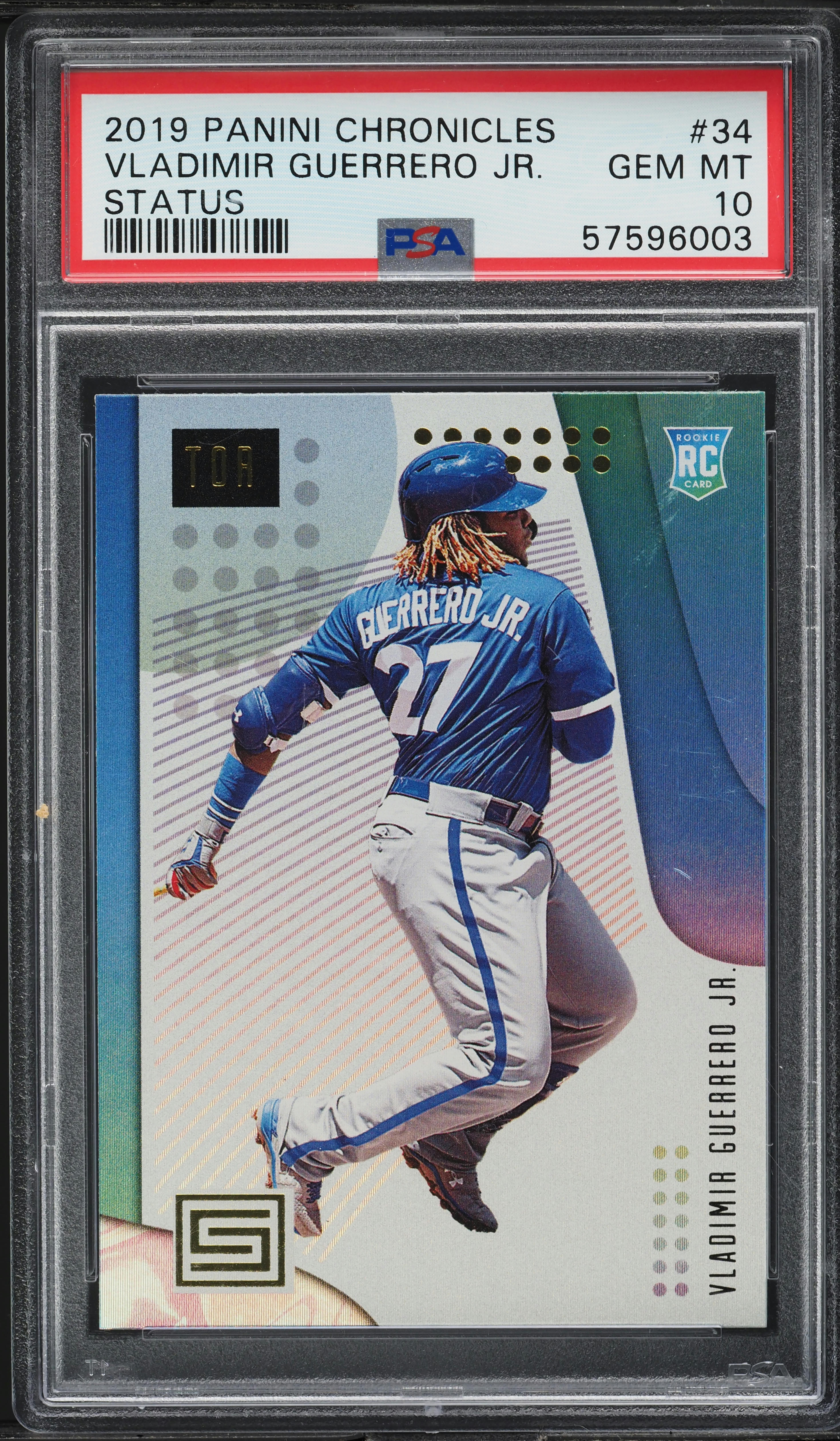 2019 Panini Chronicles Status Vladimir Guerrero Jr. ROOKIE #34 PSA