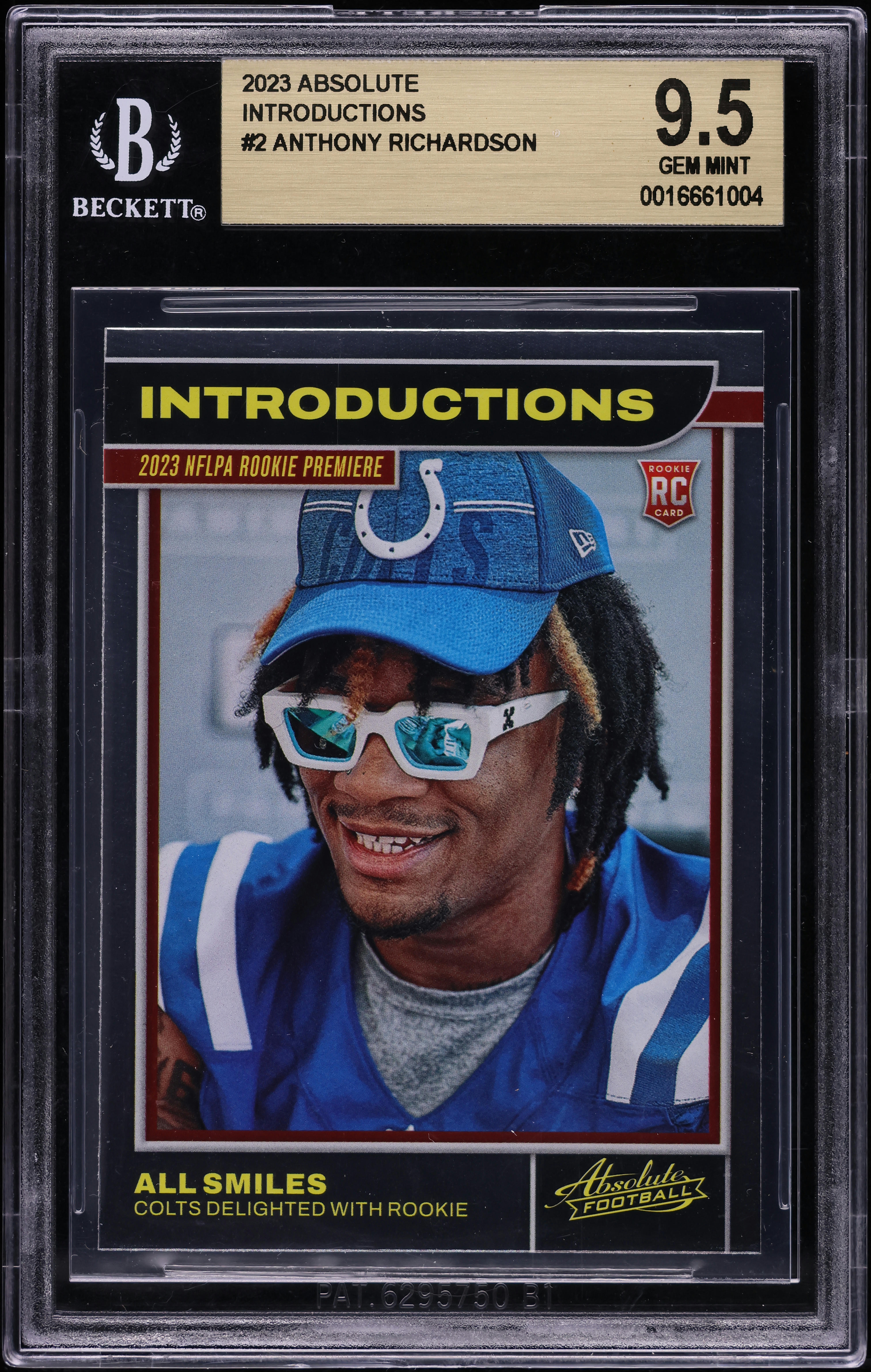 2023 Absolute Introductions Anthony Richardson ROOKIE #2 BGS 9.5