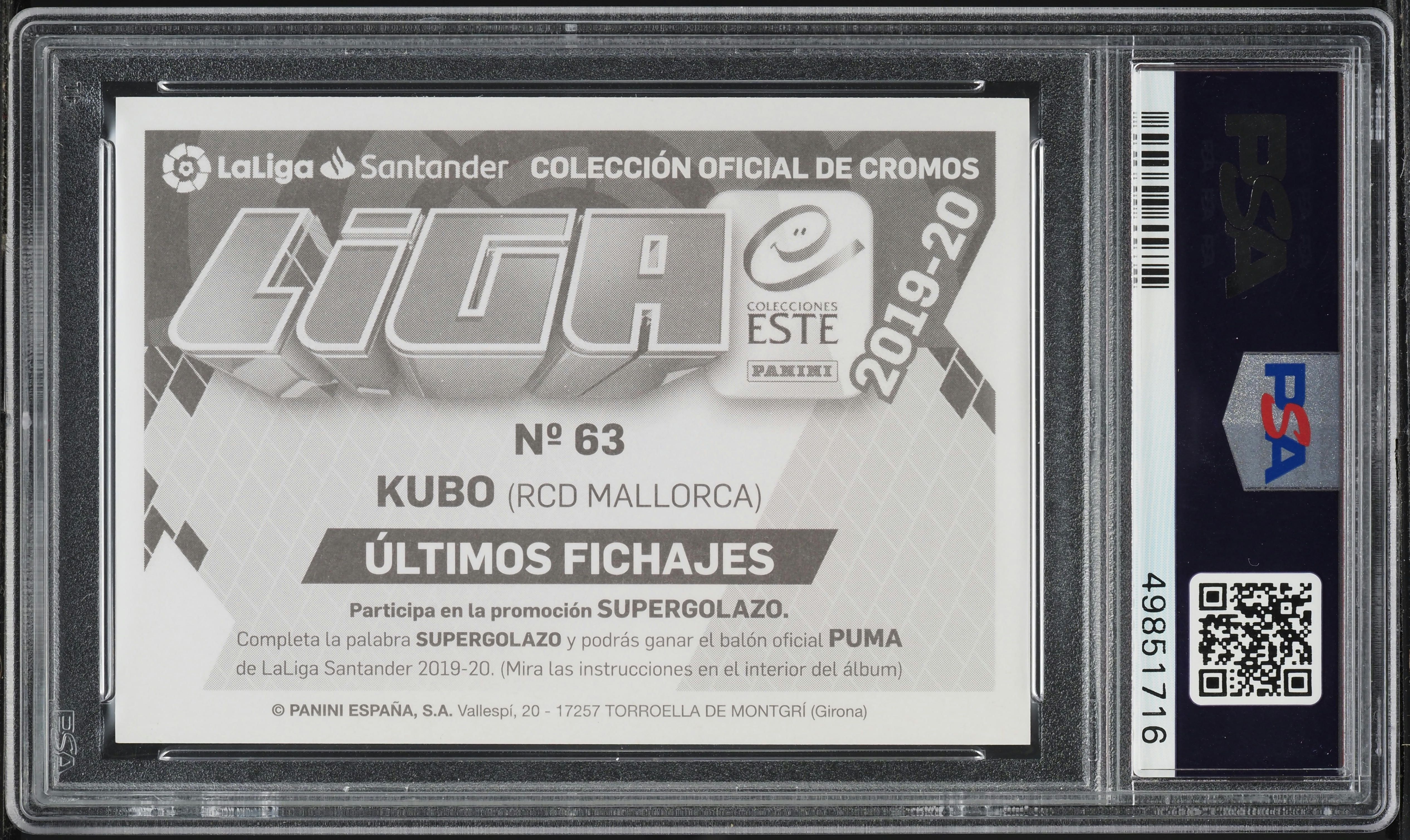 2019 Panini Colecciones Este La Liga Takefusa Kubo ROOKIE #63 PSA