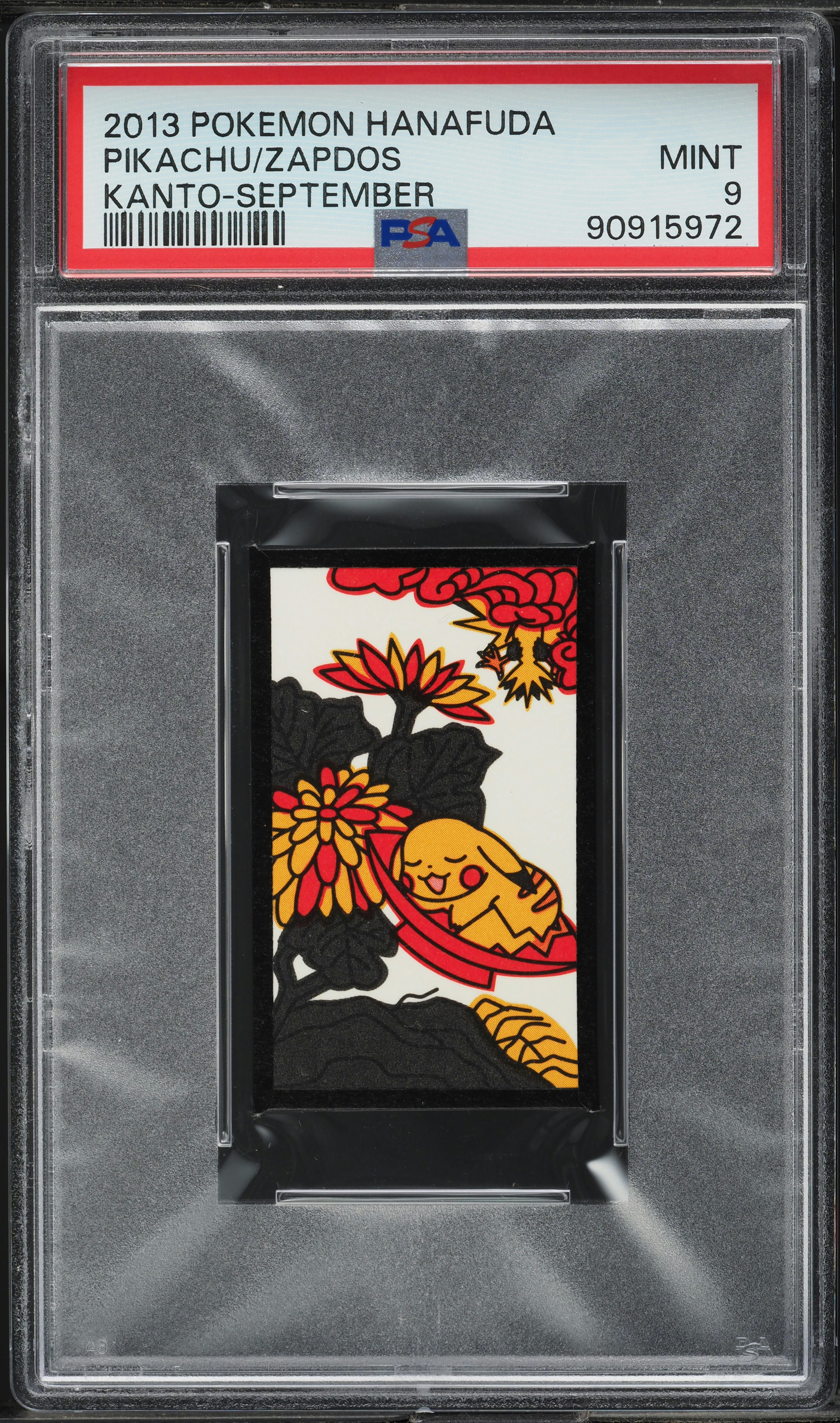 2013 Pokemon Hanafuda Kanto September Pikachu Zapdos PSA 9 MINT on