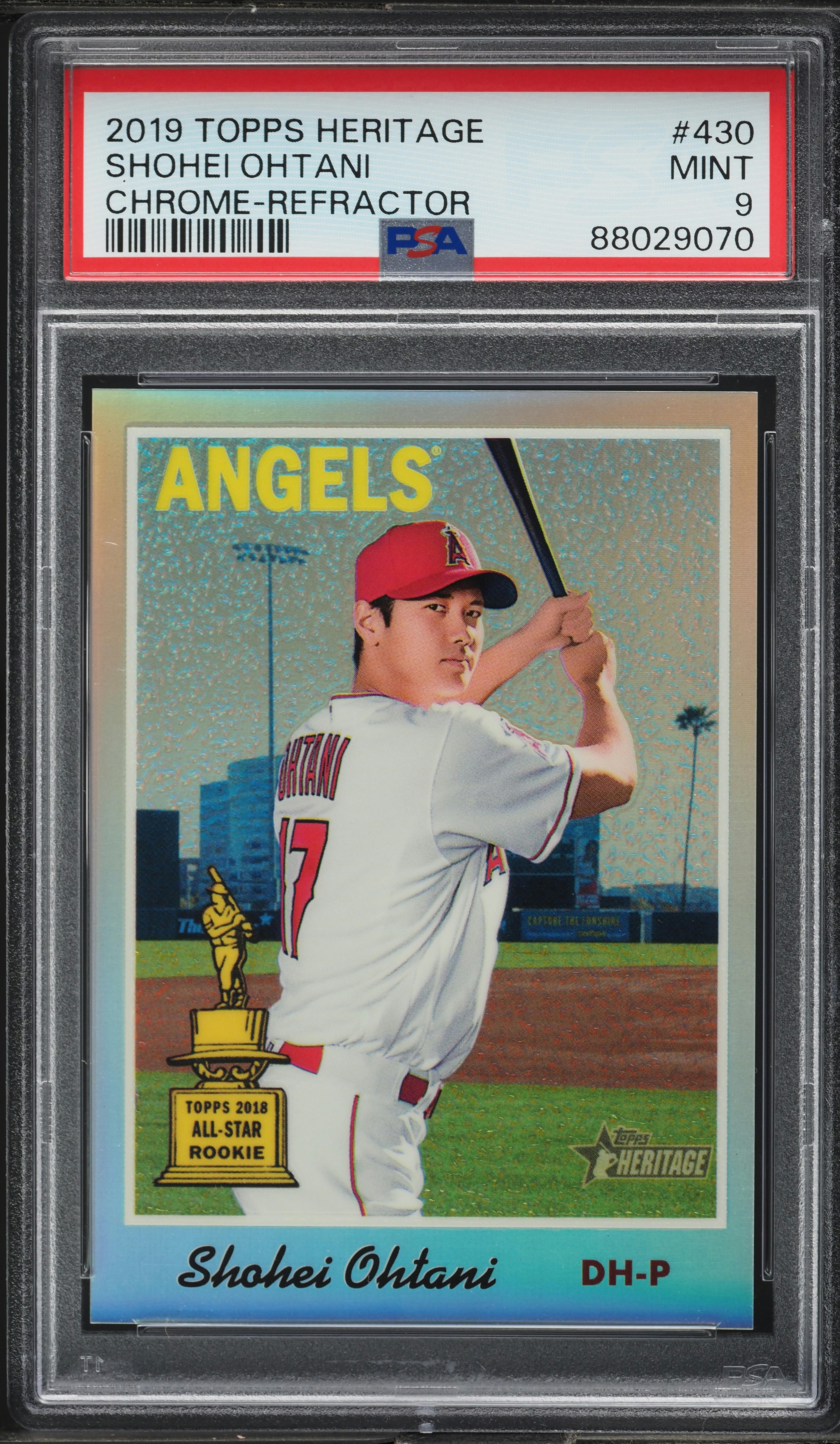 2019 Topps Heritage Chrome Refractor Shohei Ohtani /570 #430 PSA 9