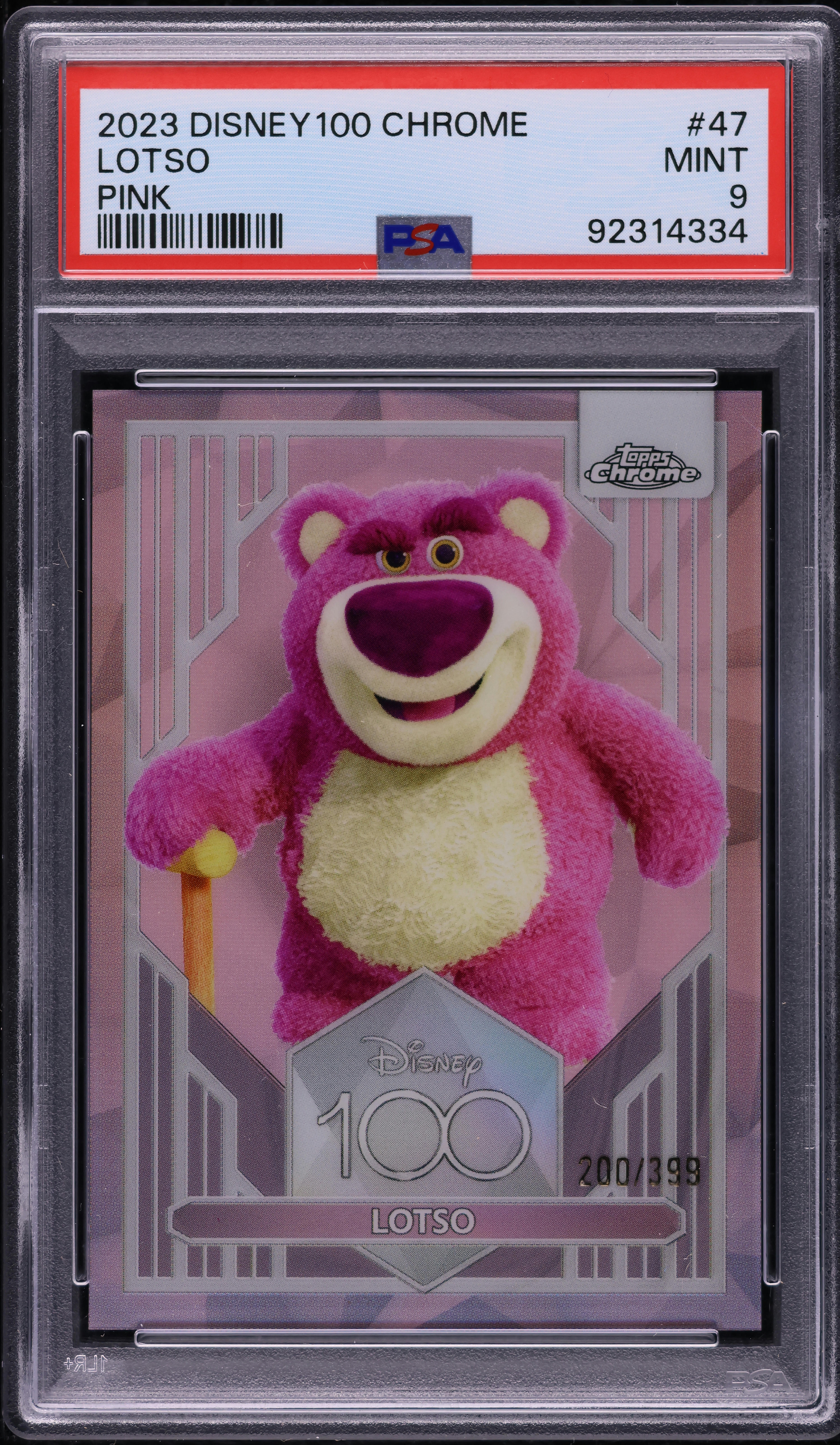その他 2023 Topps Chrome Disney100 ROZ pink 399 2023 Topps Chrome Disney 100 Pink Lotso #47 PSA 9 MINT on Fanatics