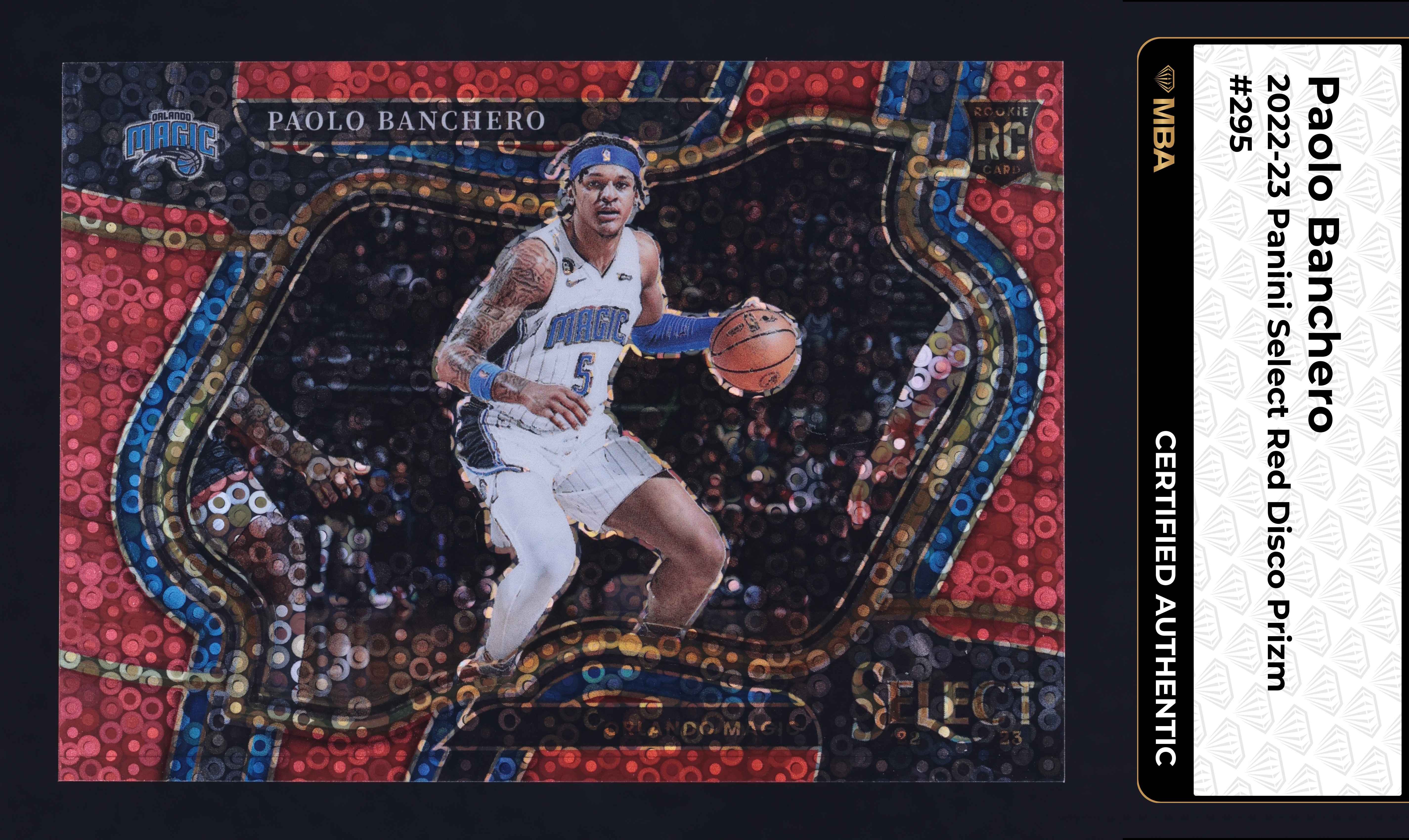 2022 Select Courtside Red Disco Prizm Paolo Banchero ROOKIE /49