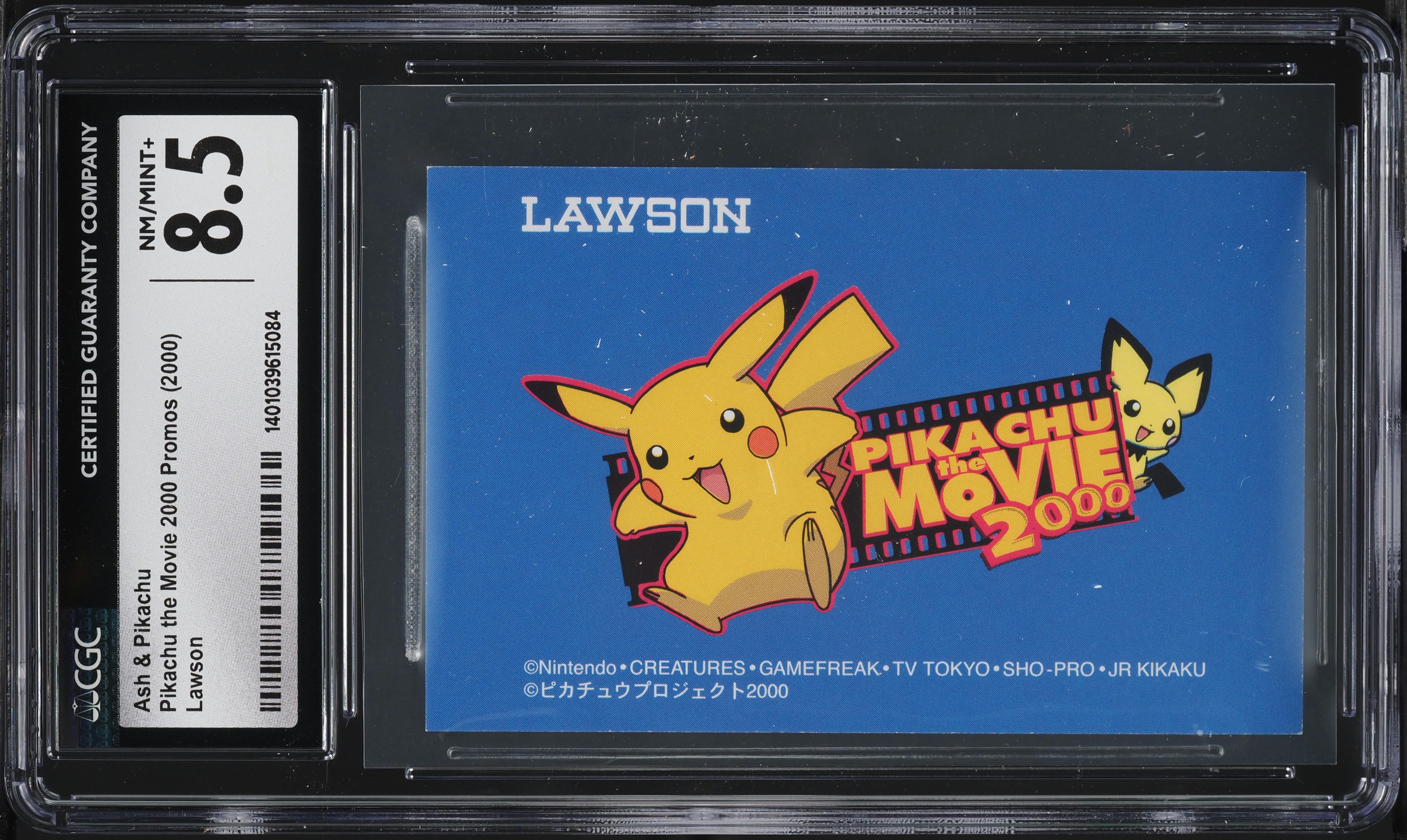 2000 Pokemon Japanese Pikachu The Movie Ash & Pikachu CGC 8.5 NM