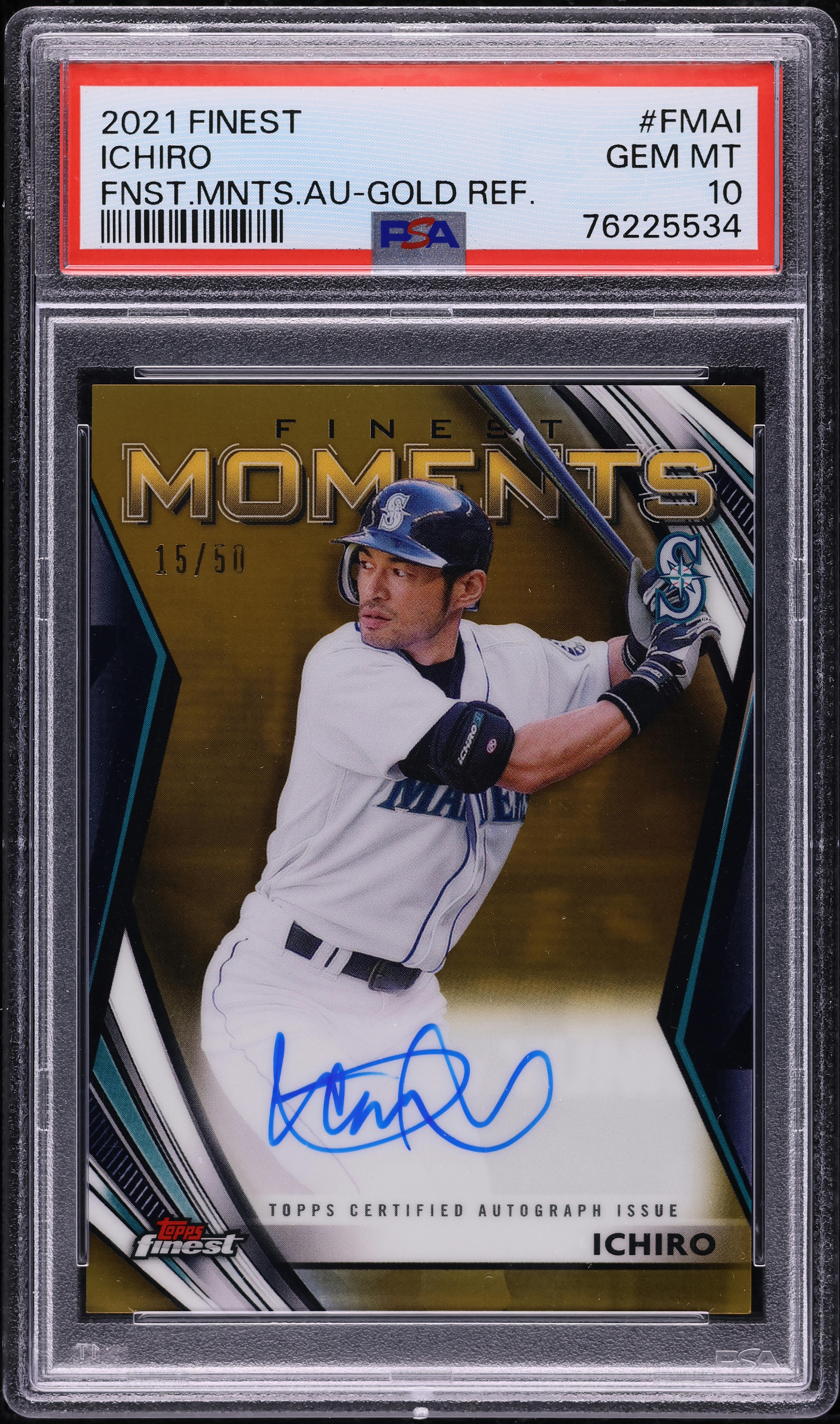 2021 Finest Moments Gold Refractor Ichiro Suzuki AUTO /50 #FMAI