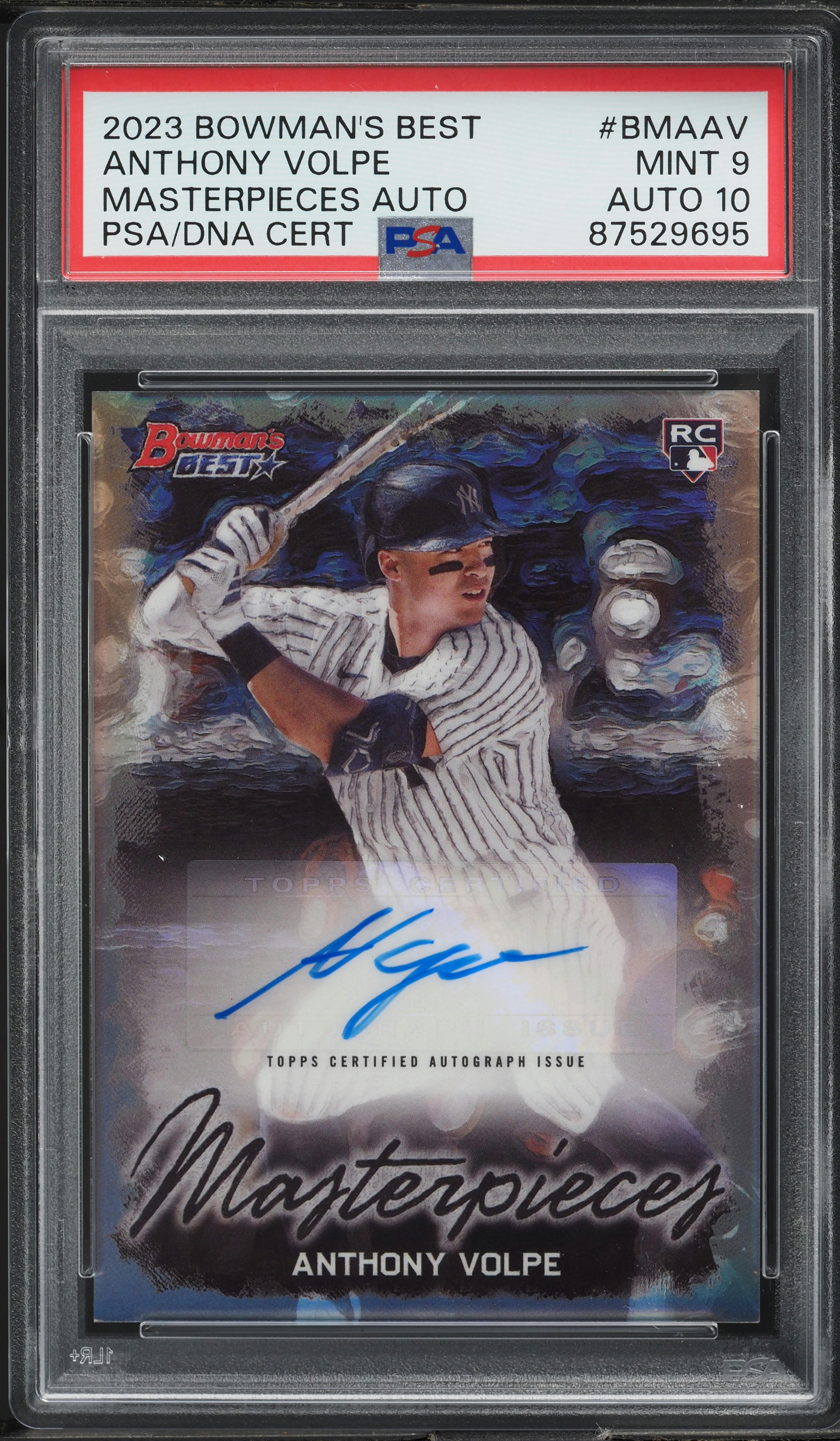 2023 Bowman's Best Masterpieces Anthony Volpe ROOKIE AUTO DNA 10
