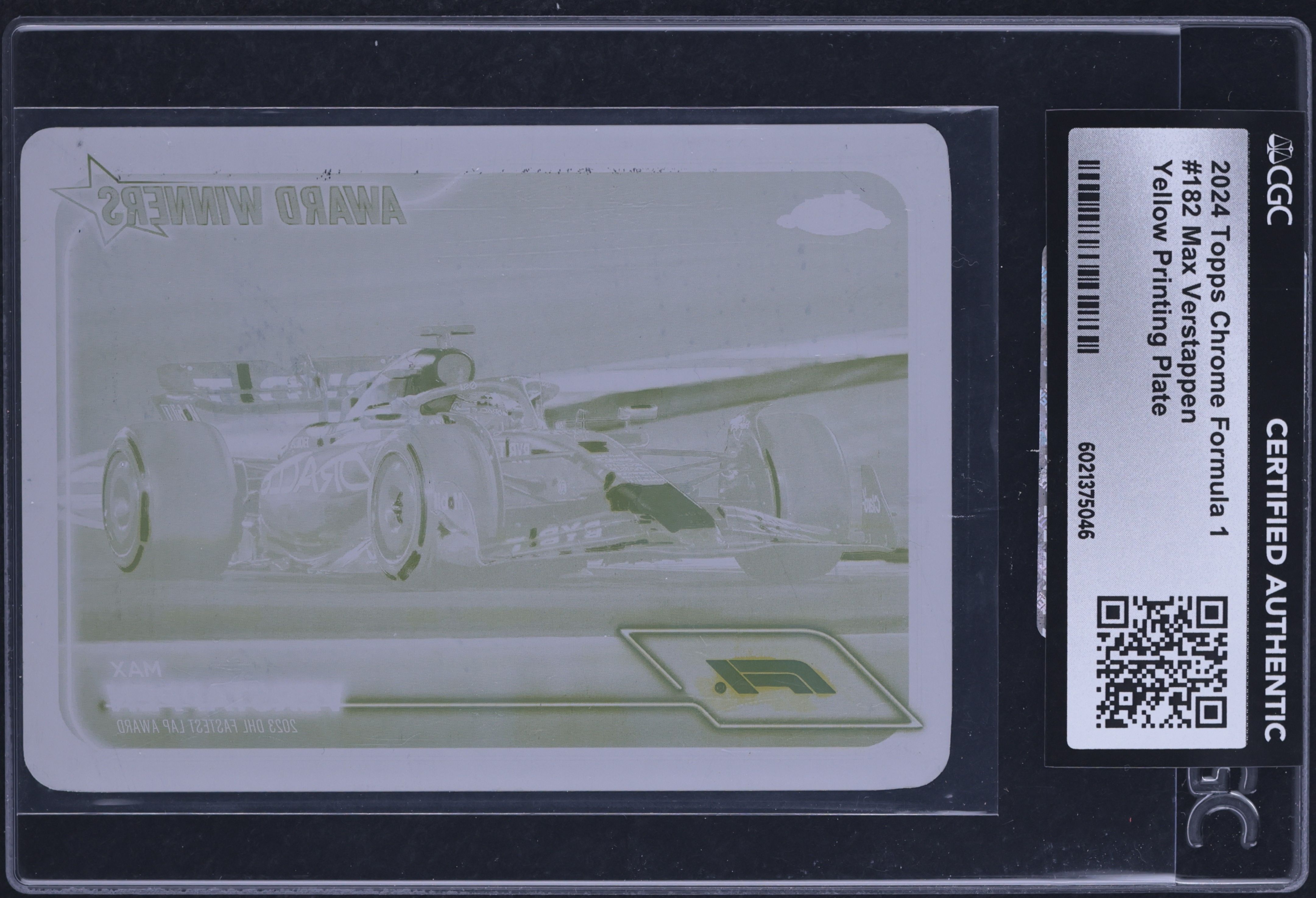 2024 Topps Chrome Formula 1 Yellow Printing Plate Max Verstappen 1 