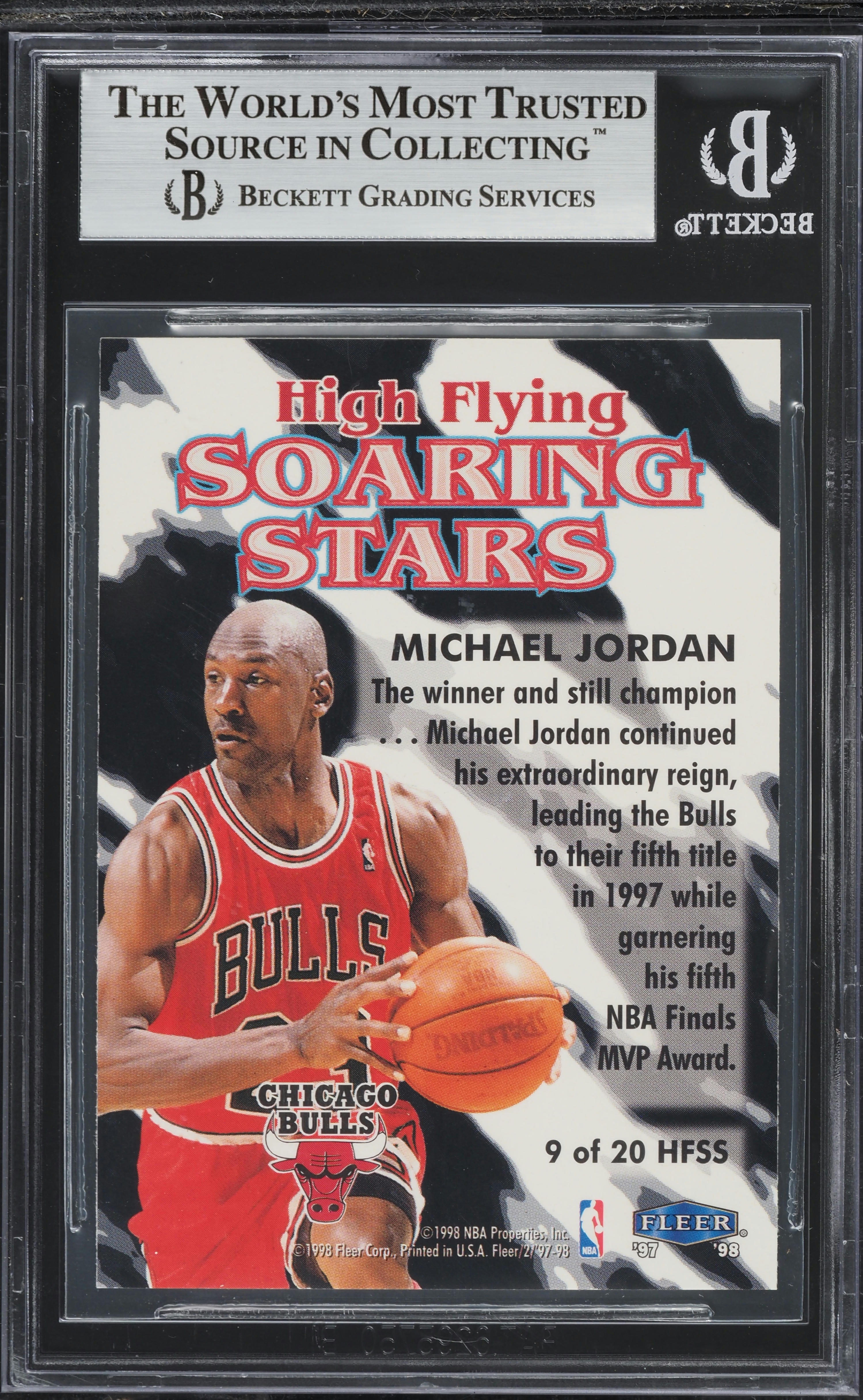 1997 Fleer High Flying Soaring Stars Michael Jordan #9 BGS 9 MINT 