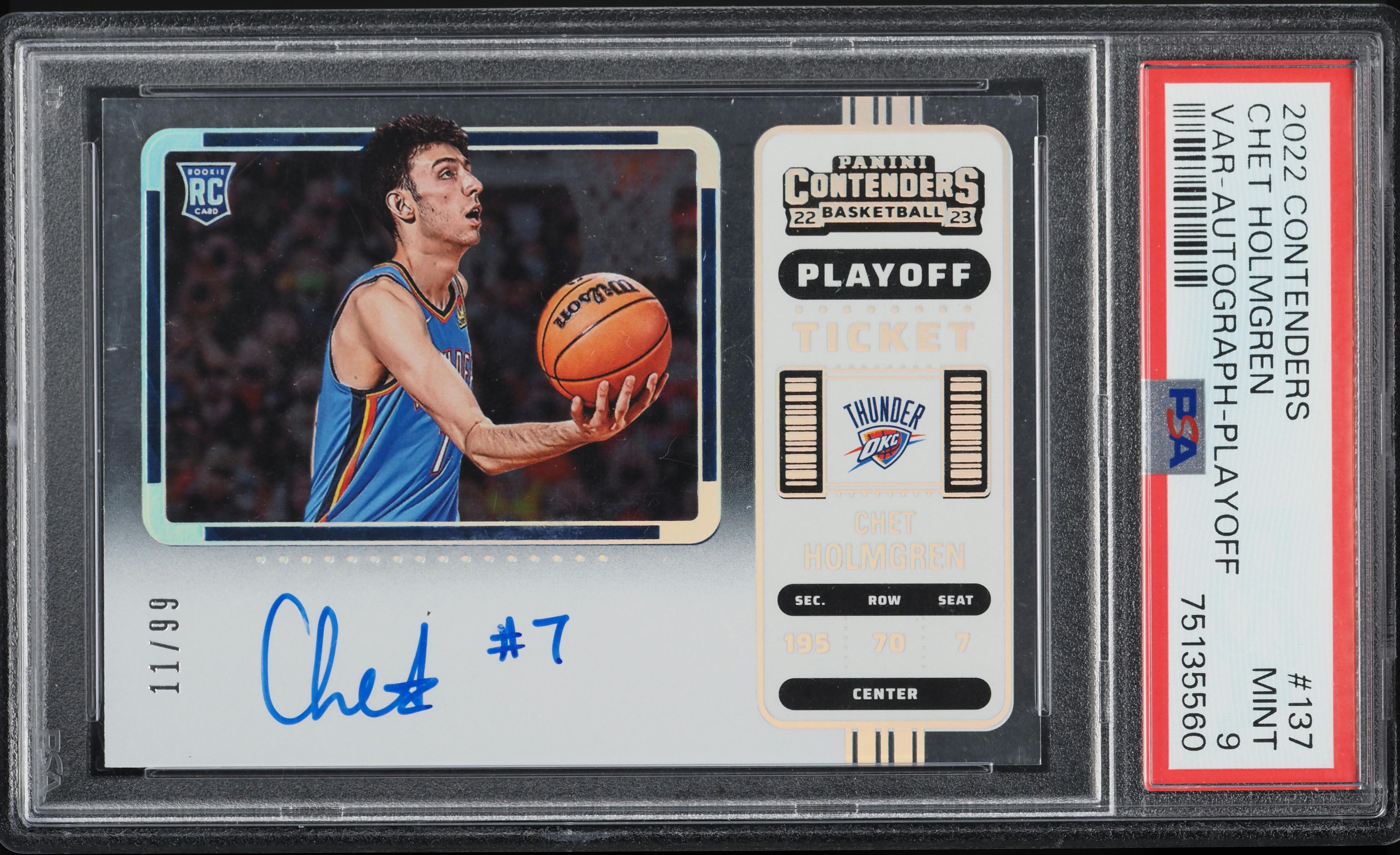 2022 Panini Contenders Variation Playoff Chet Holmgren RC AUTO /99