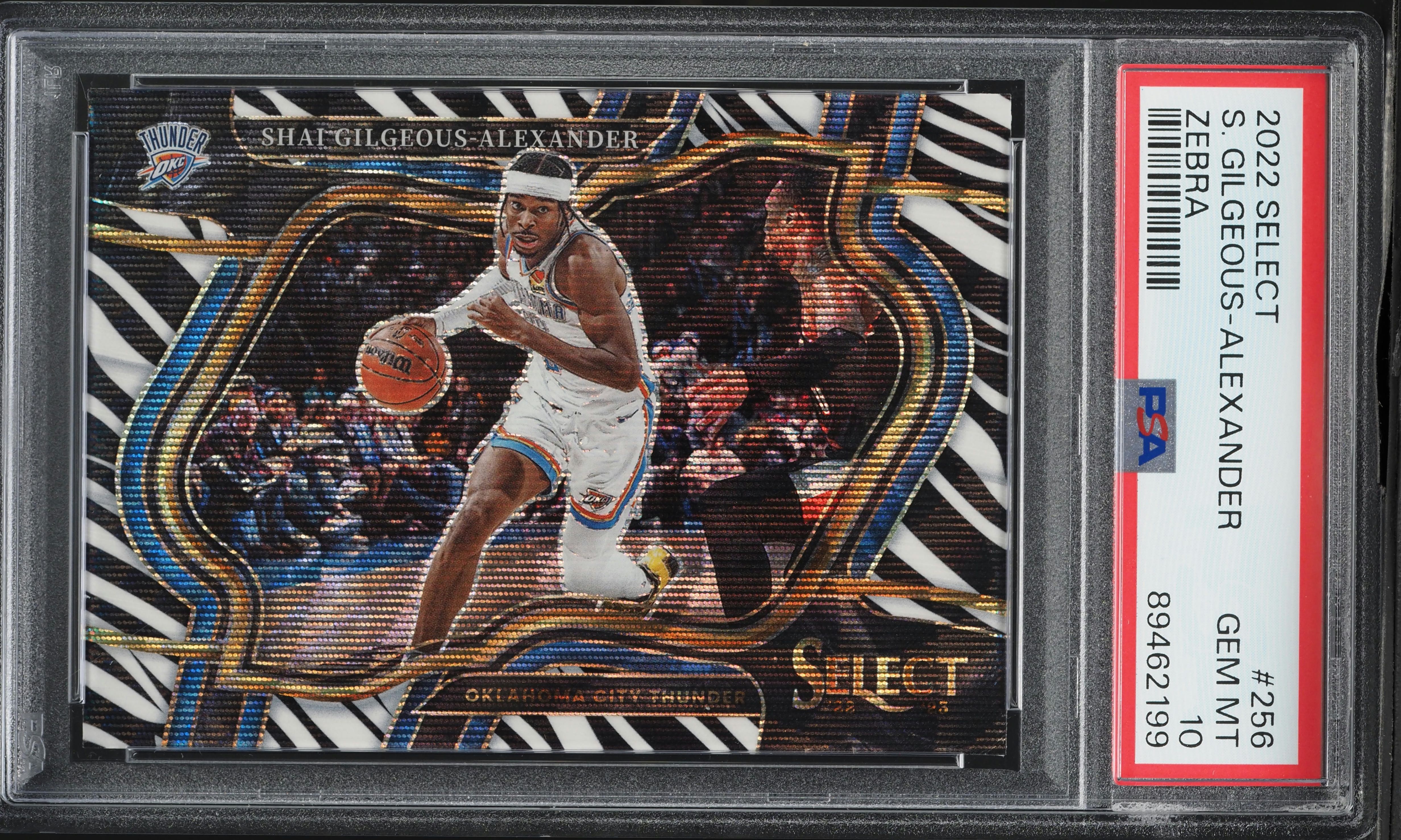 2022 Select Courtside Zebra Prizm Shai Gilgeous-Alexander #256 PSA