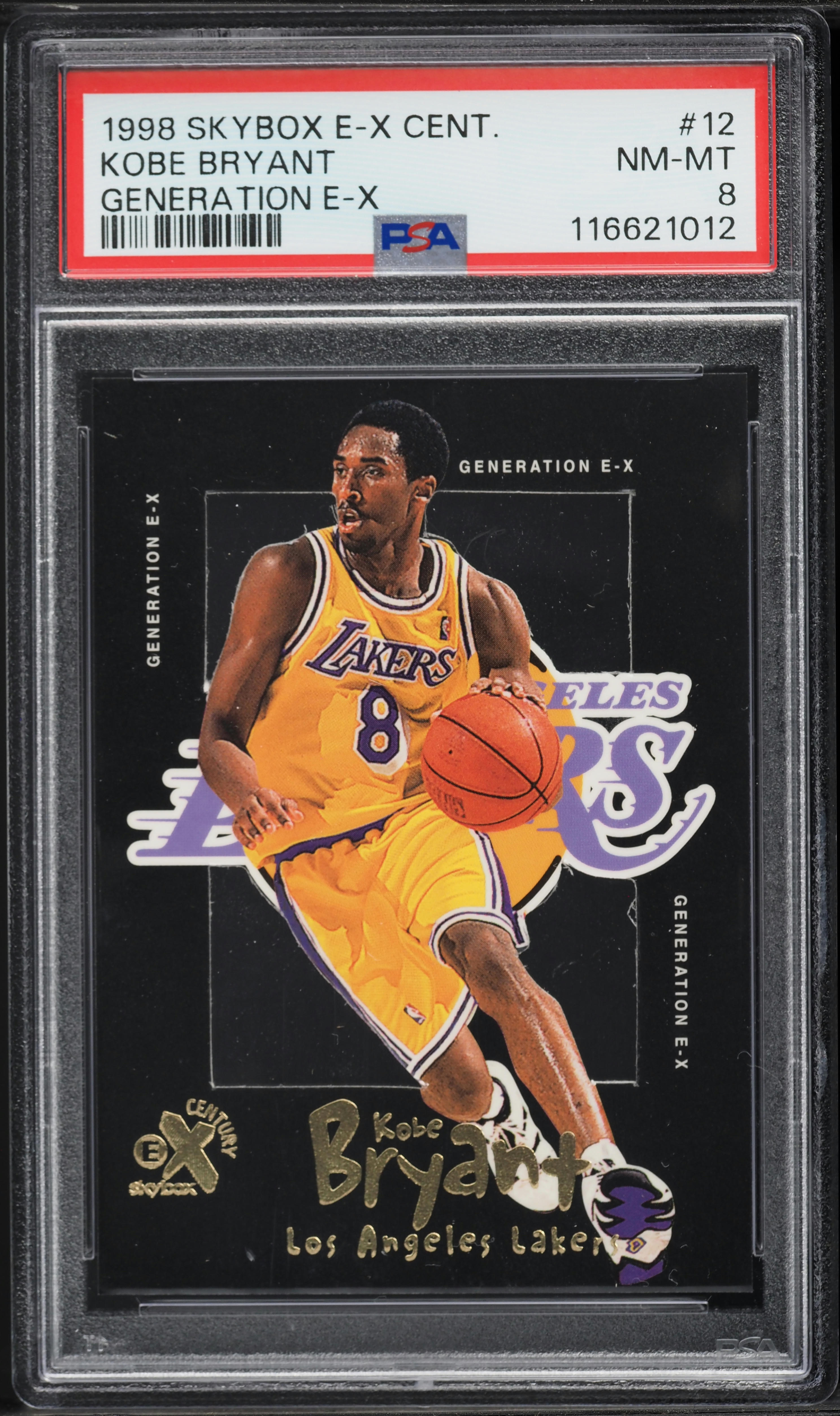 1998 Skybox E-X Century Generation E-X Kobe Bryant #12 PSA 8 NM-MT 