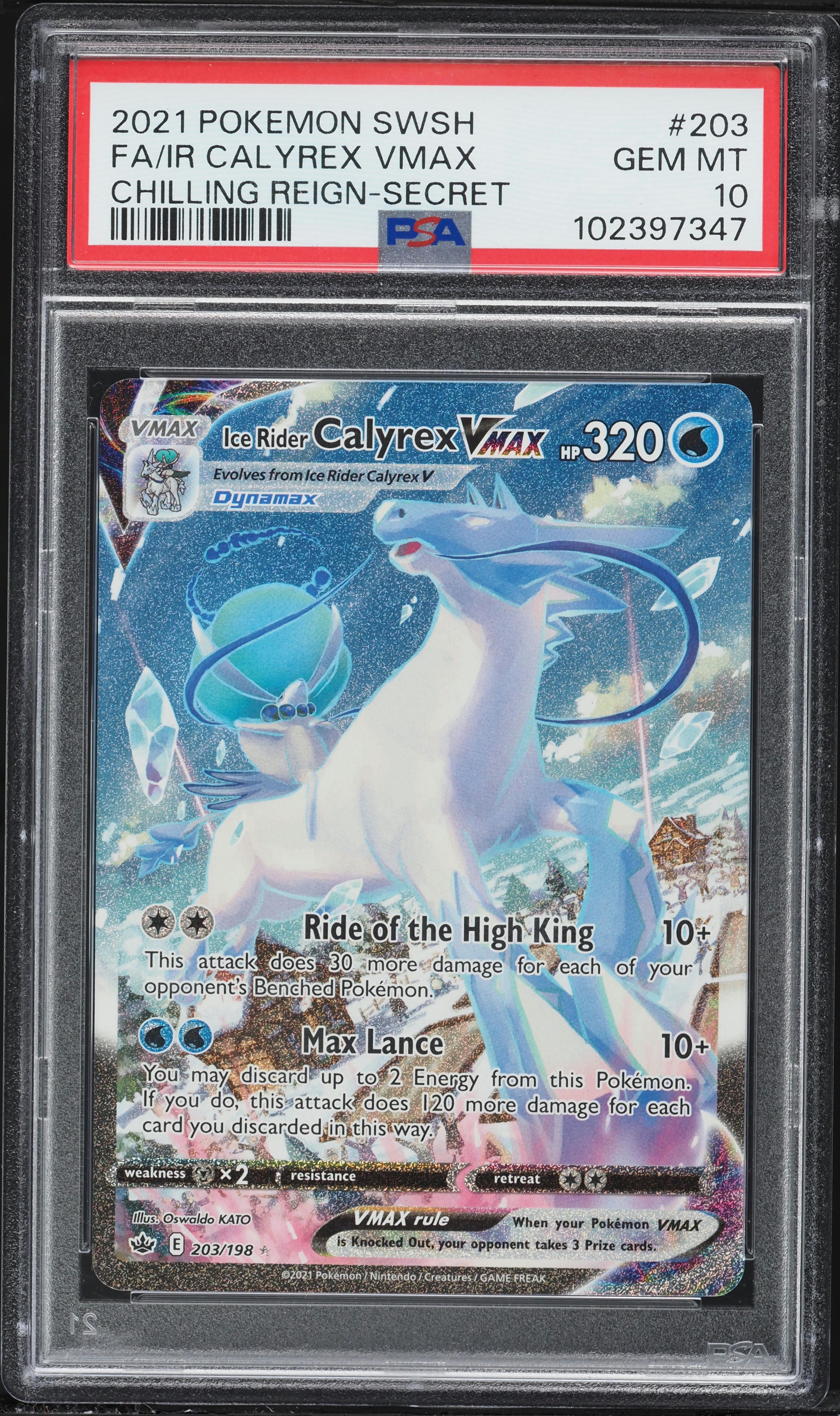 calyrex vmax pokemon card value Ice Rider - 046/198 Ability Underworld Door Once during your turn Pokmon Ice Rider Calyrex Vmax