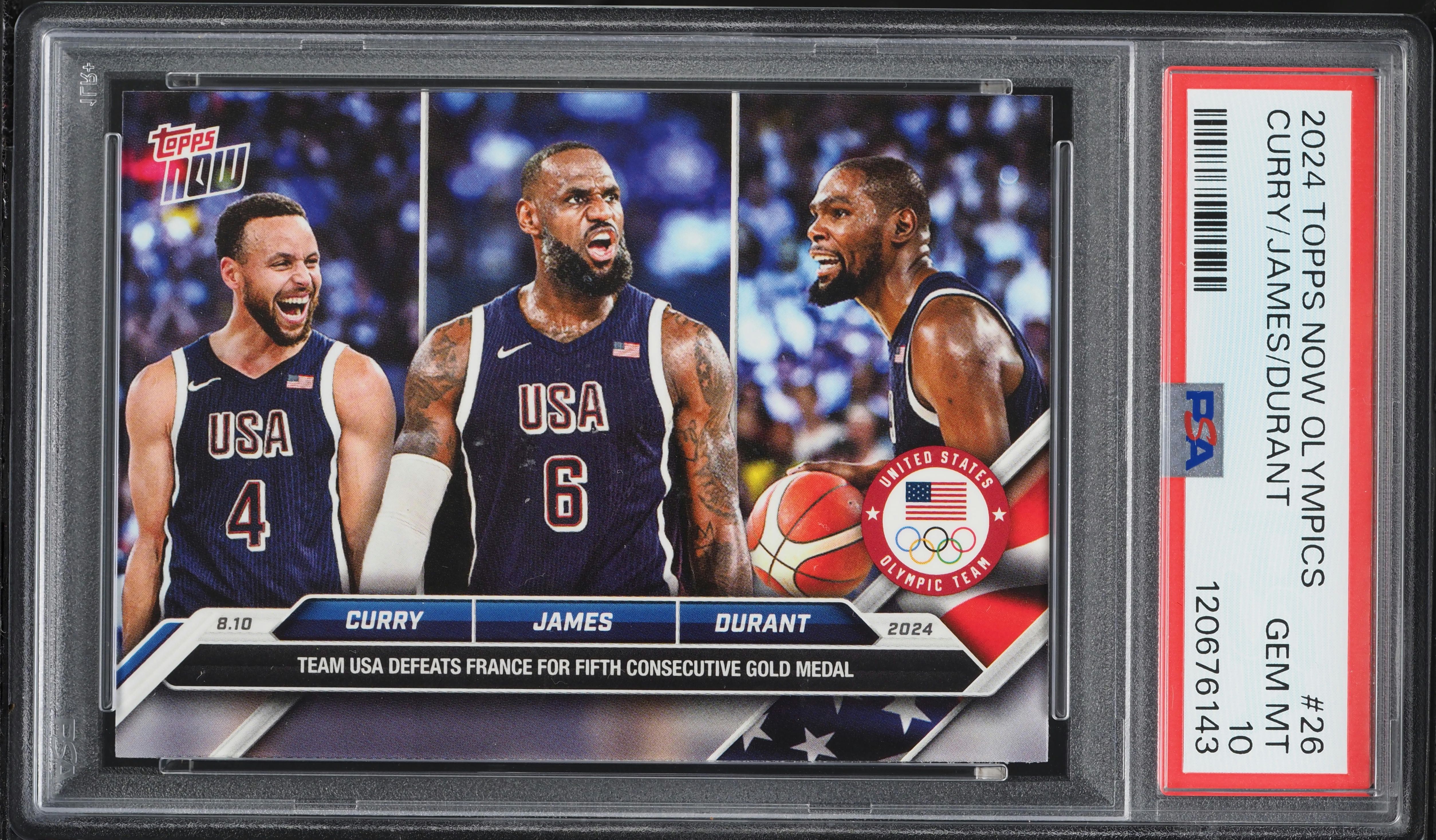 2024 Topps Now Olympics Stephen Curry LeBron James Kevin Durant 