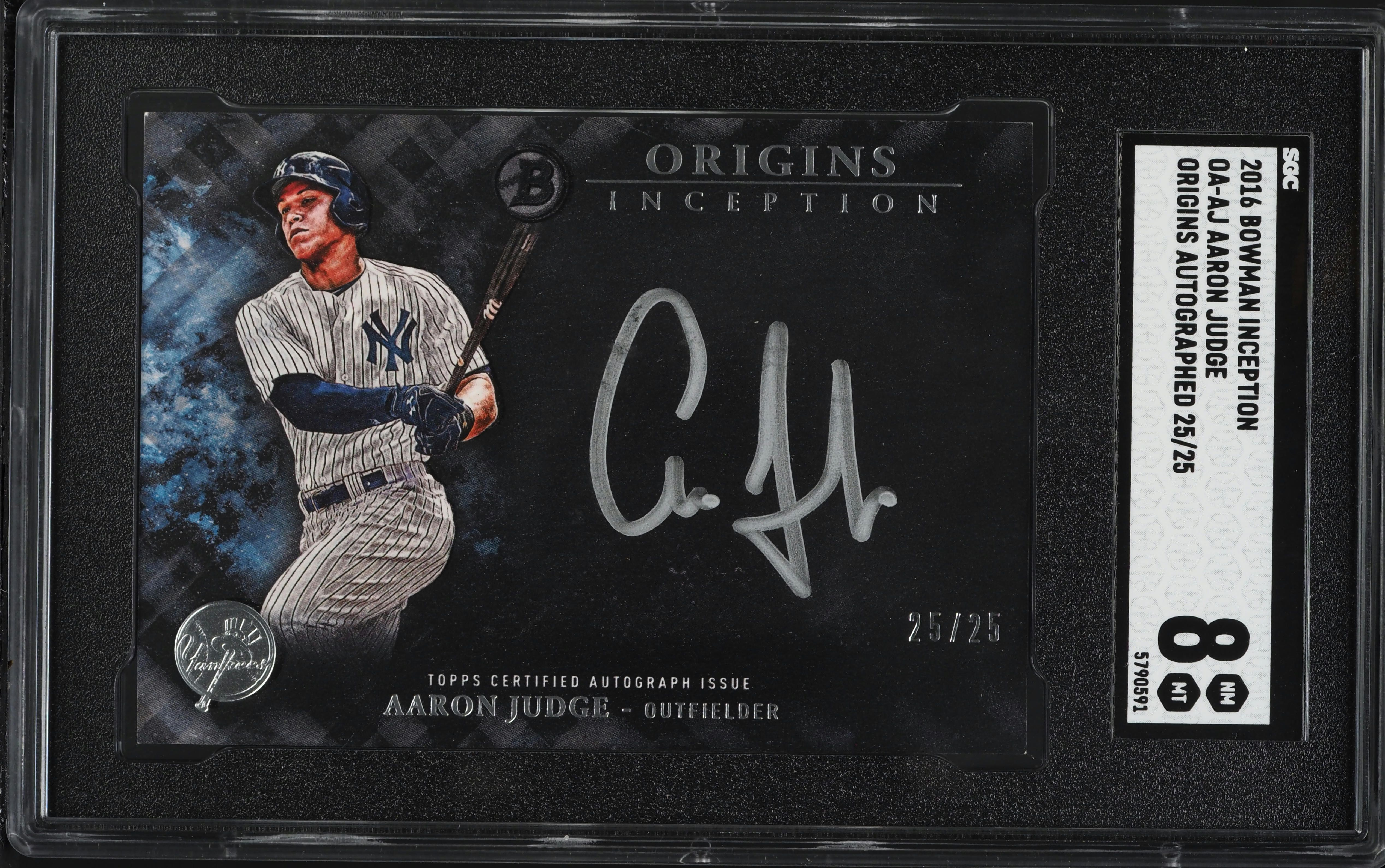 2016 Bowman Inception Origins Aaron Judge AUTO 25/25 #OA-AJ SGC 8
