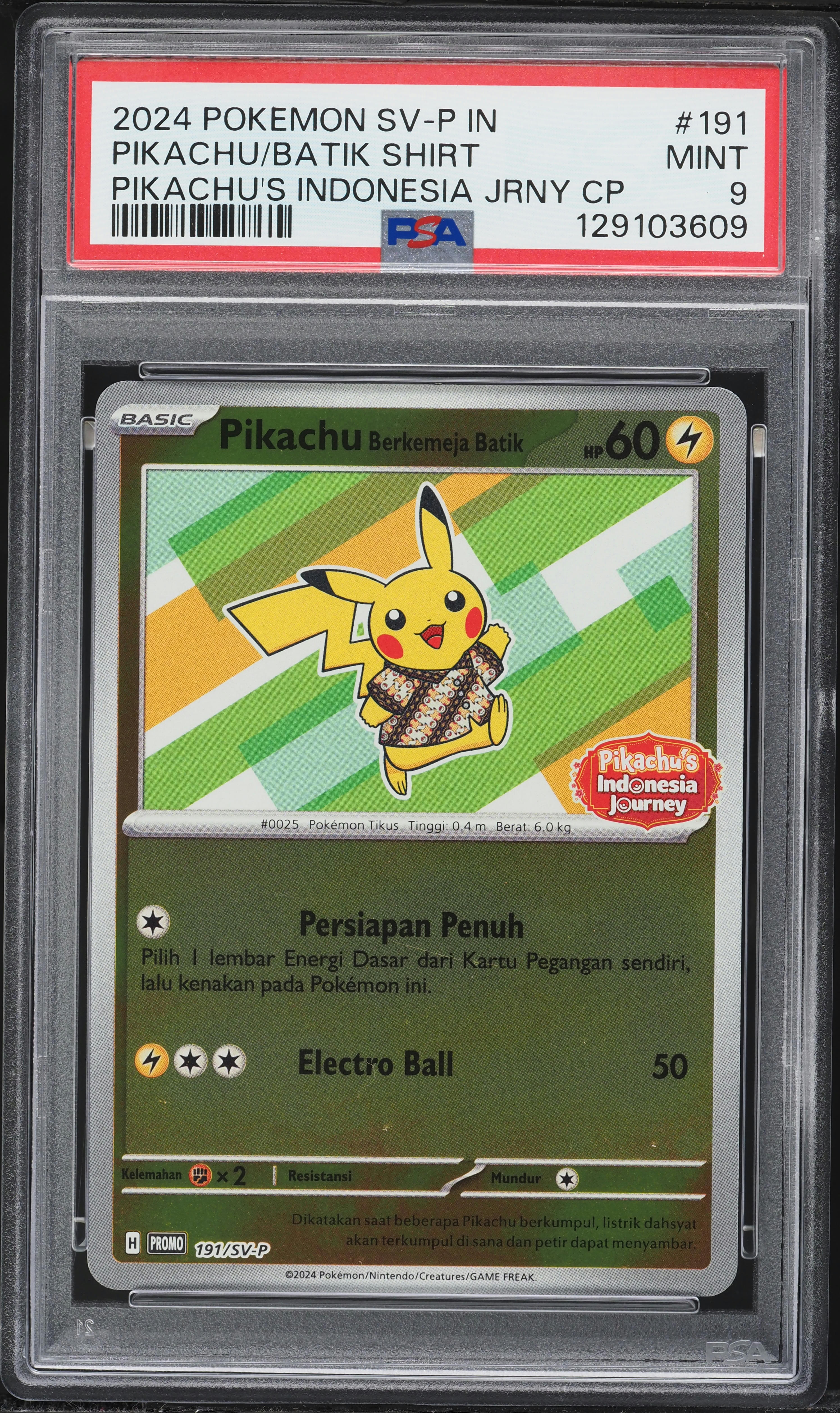 2024 Pokemon Indonesian SV Promo Journey Campaign Pikachu Batik