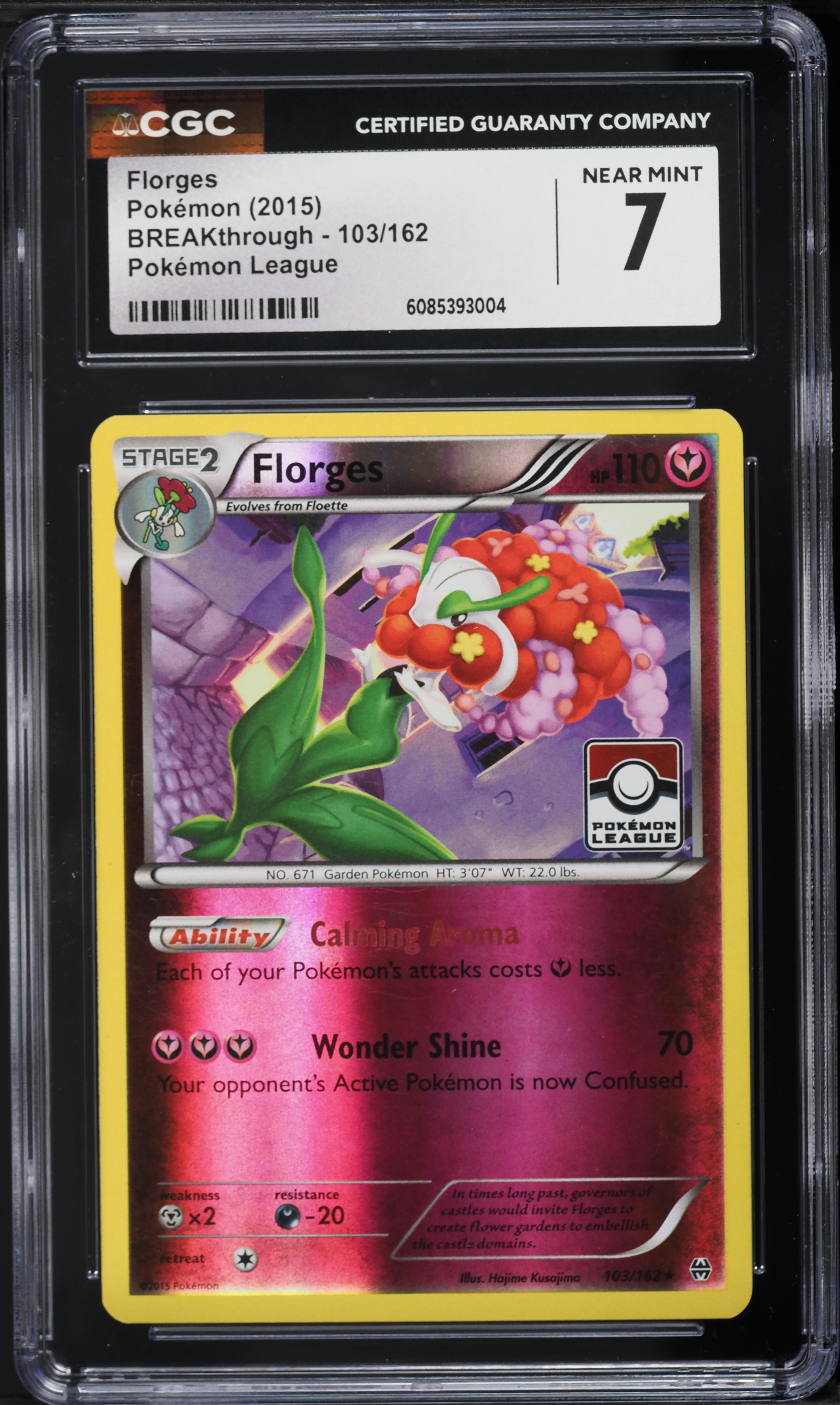 florges break pokemon card 2015 XY BREAKthrough League Reverse Holo #103 CGC 7 NRMT on Fanatics Collect A single individual card from the Pokemon trading and collectible card game (TCG/CCG) Florges BREAK 104/162 XY BREAKthrough