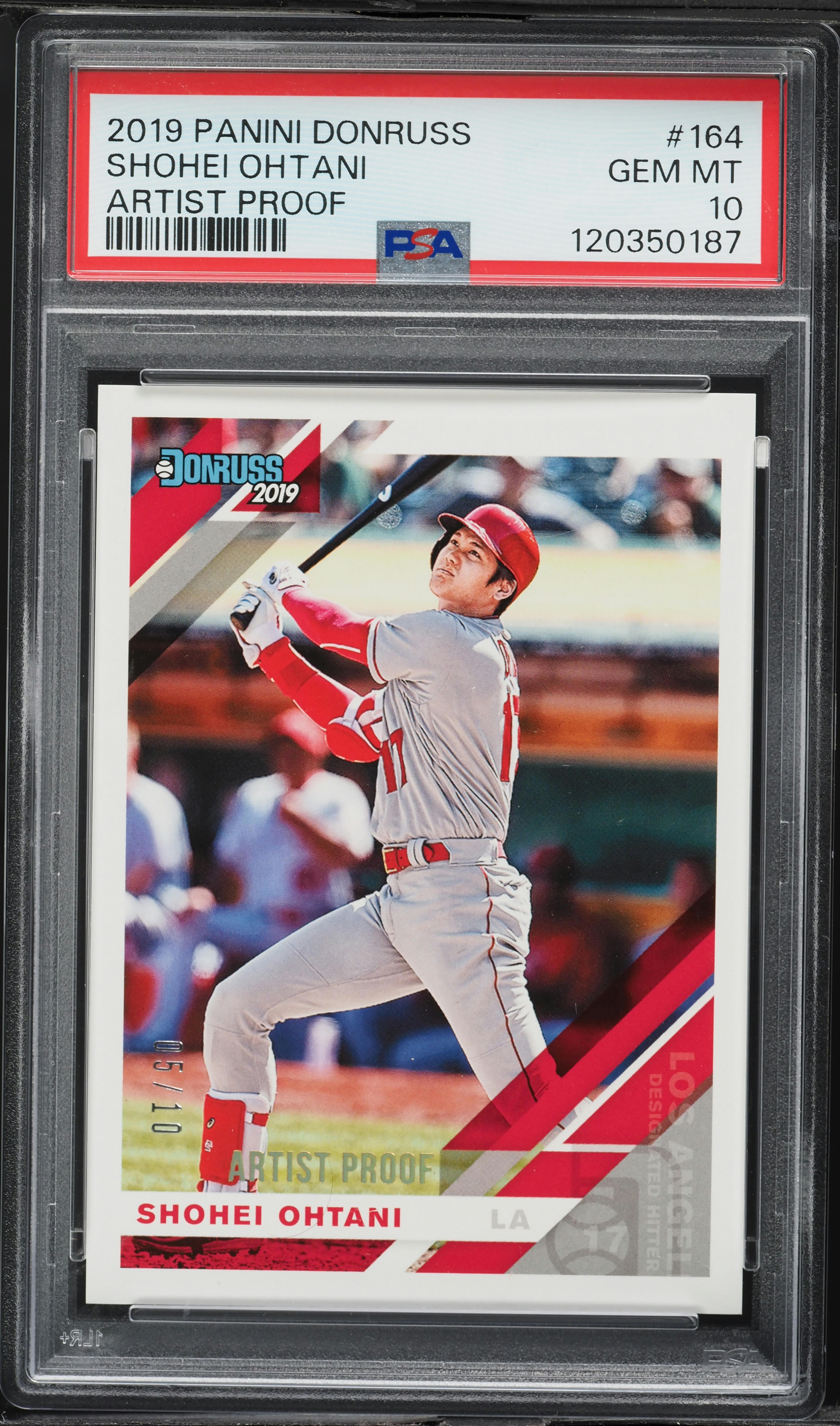 2019 Donruss Artist Proof Shohei Ohtani /10 #164 PSA 10 GEM MINT