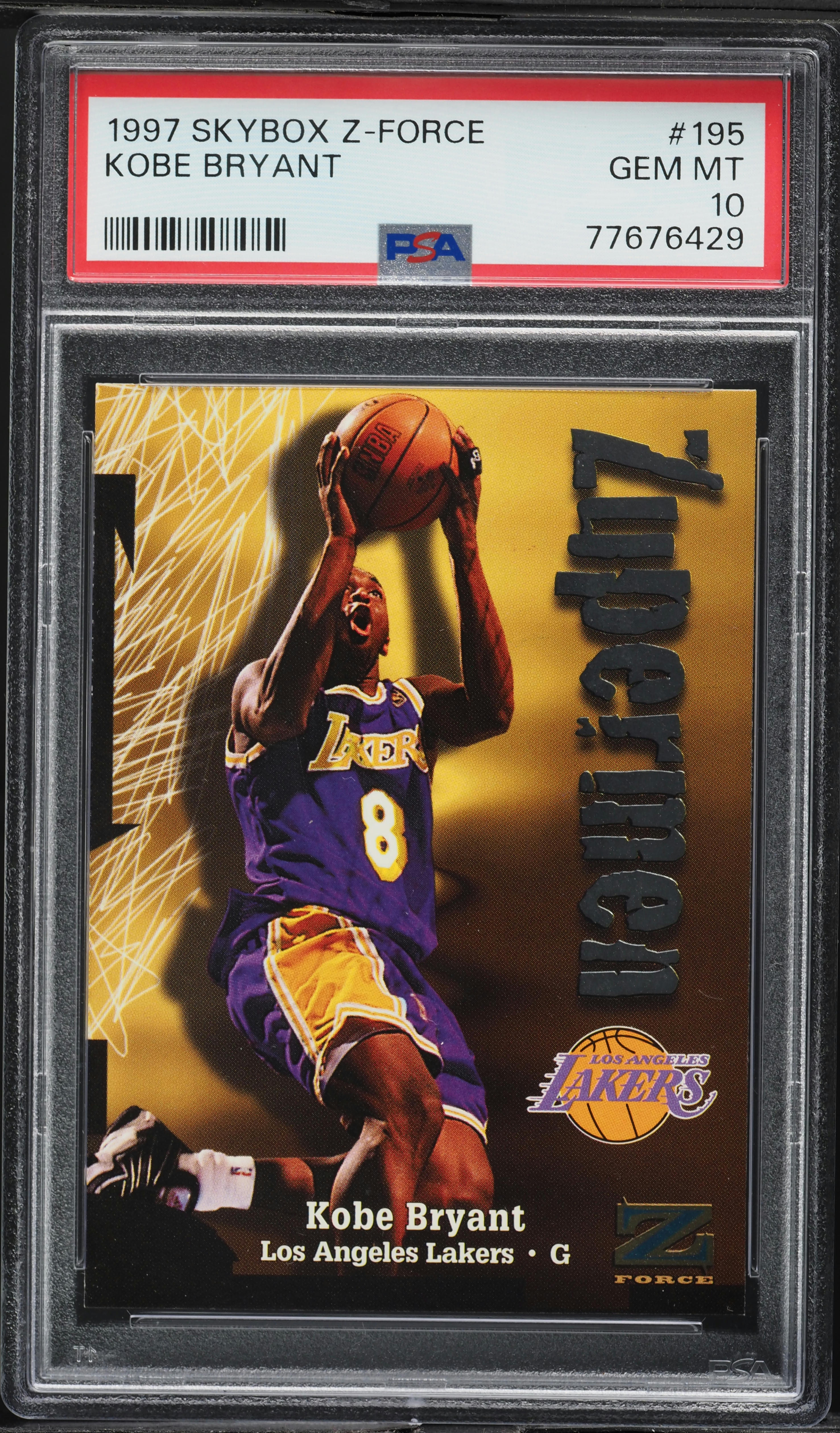 1997 Skybox Z Force Zuperman Kobe Bryant ROOKIE #195 PSA 10 GEM