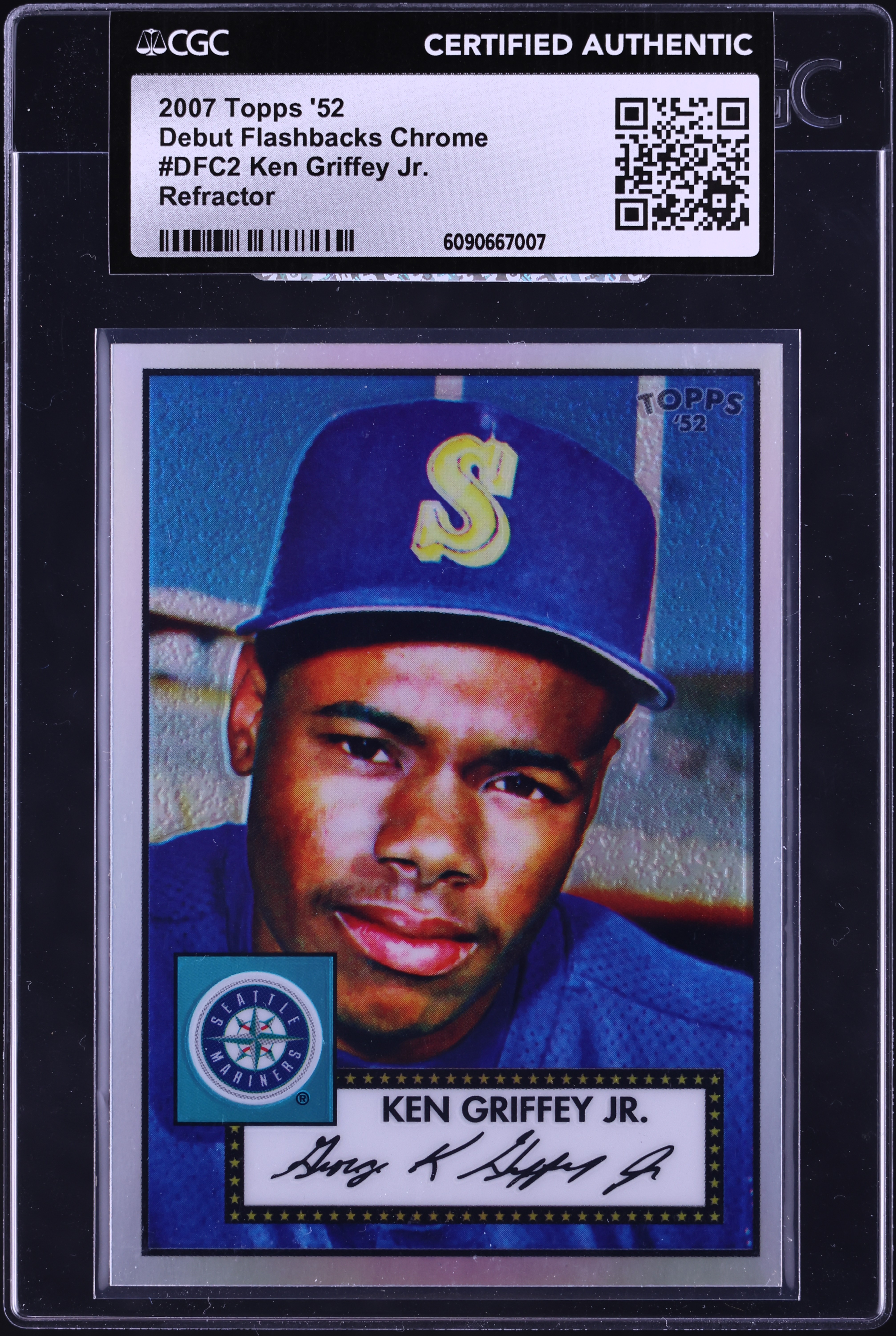 2007 Topps '52 Debut Flashbacks Chrome Refractor Ken Griffey Jr