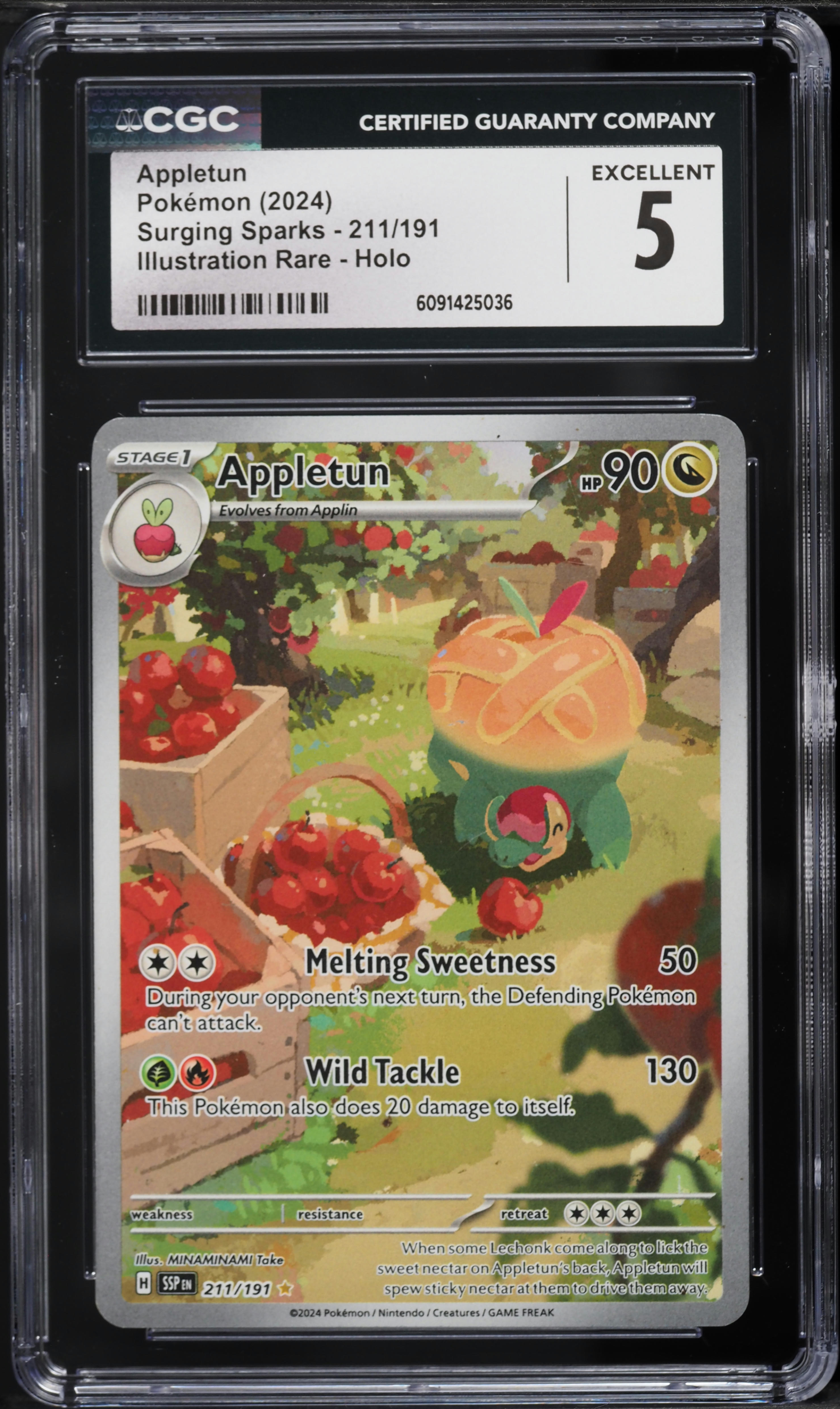 appletun pokemon card value 2024 Scarlet & Violet Surging Sparks IR #211 CGC 5 EX on Fanatics Collect switch 1 of your opponents Benched Basic Pokémon with their Active Pokémon What's up with Appletun getting