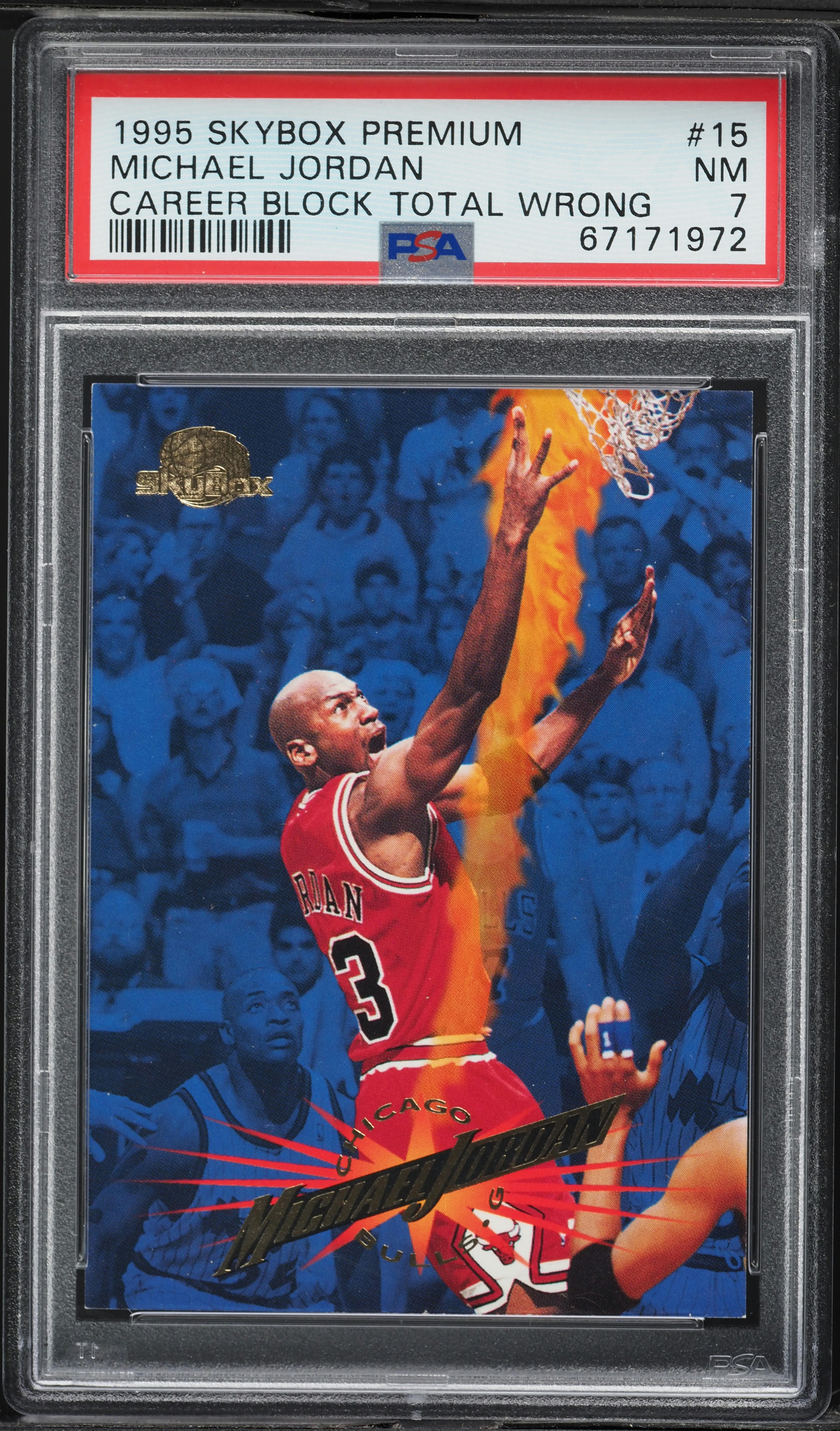 1995 Skybox Premium Career Block Total Wrong Michael Jordan #15