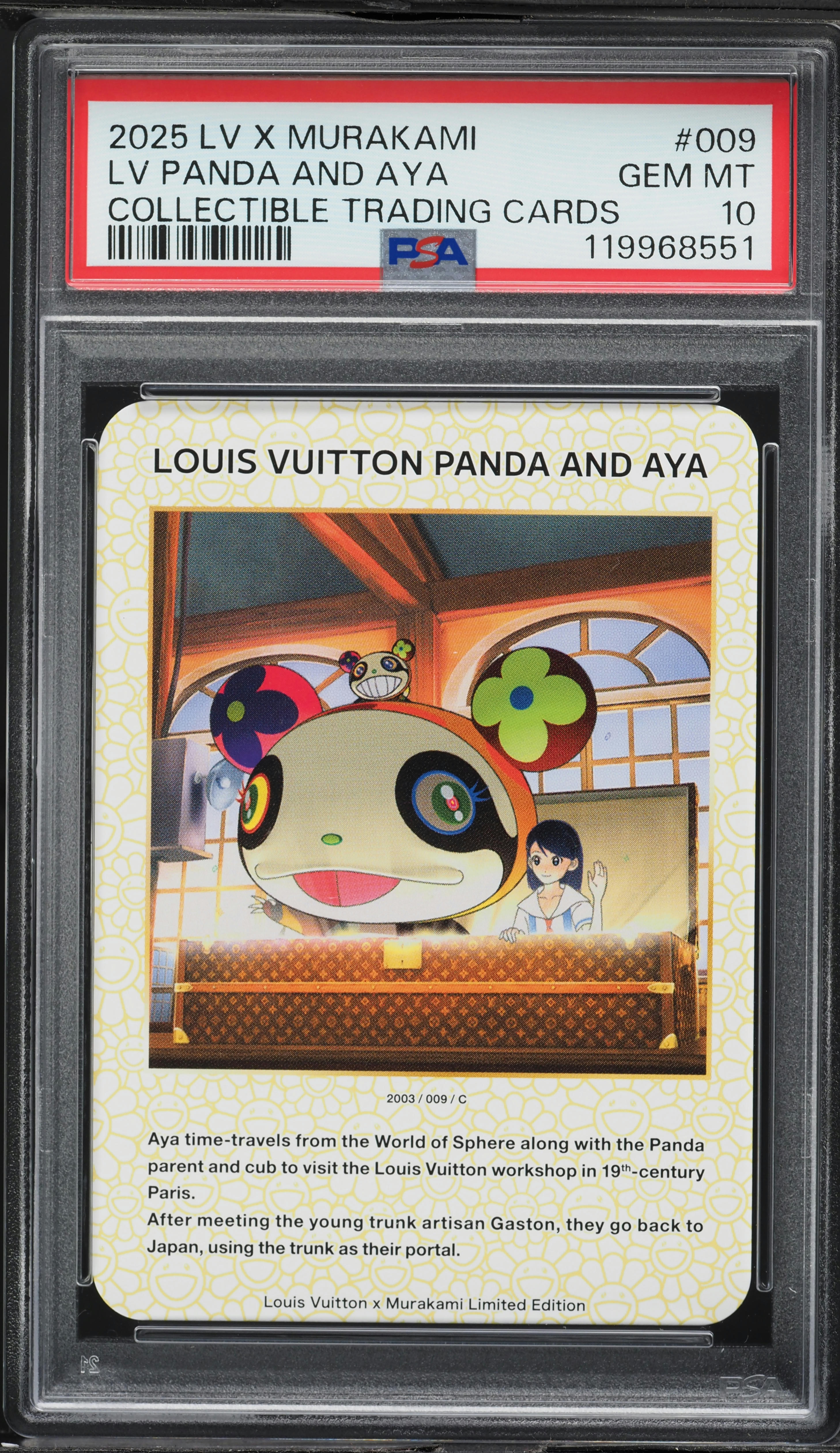 【PSA10】LOUISVUITTON PANDA AND AYA 009 C 2025 Louis Vuitton X Murakami Collectible Panda And Aya #9 PSA 10